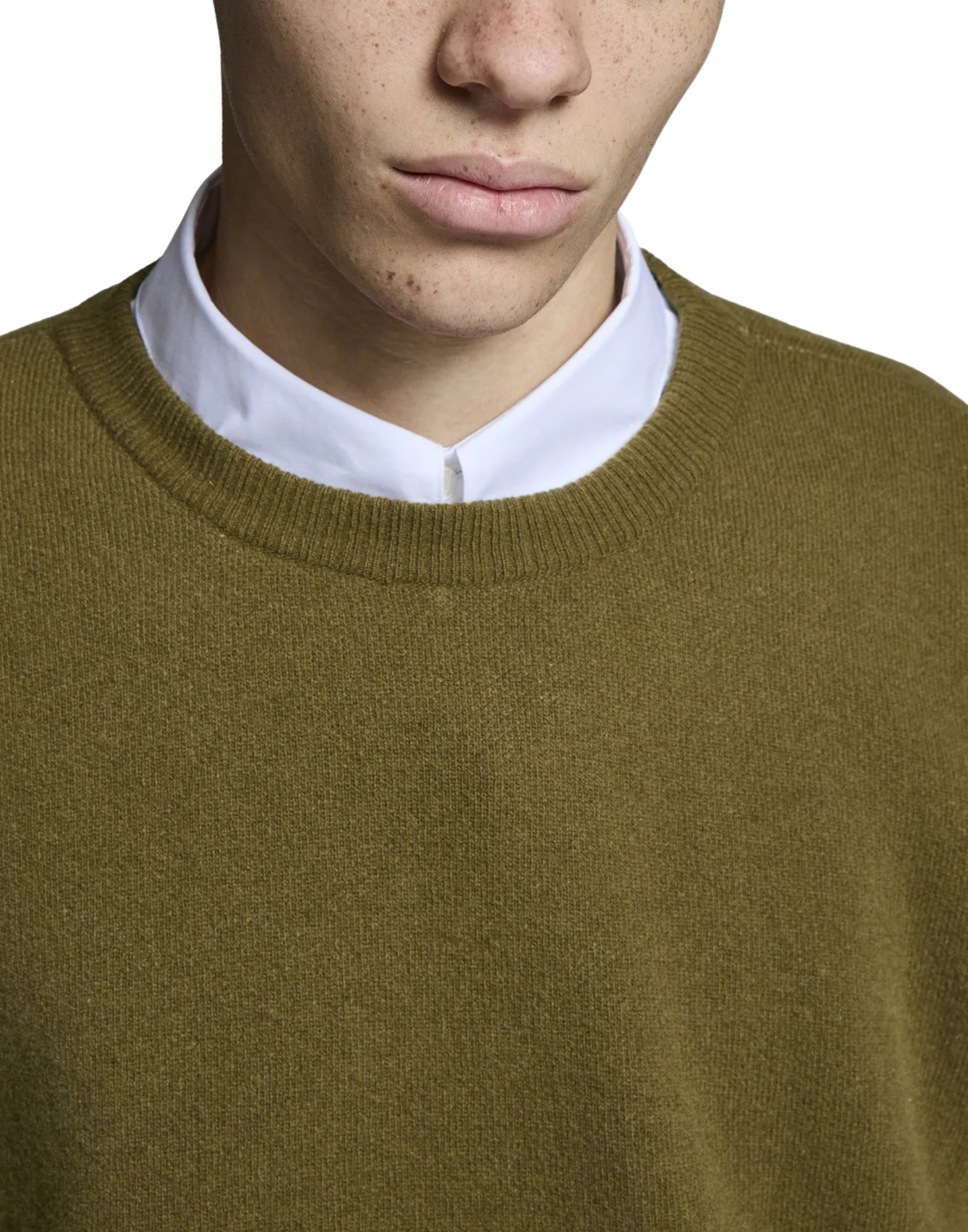 ORESTE OLIVE GREEN CREWNECK GALLERIA - Maglieria - PAURA