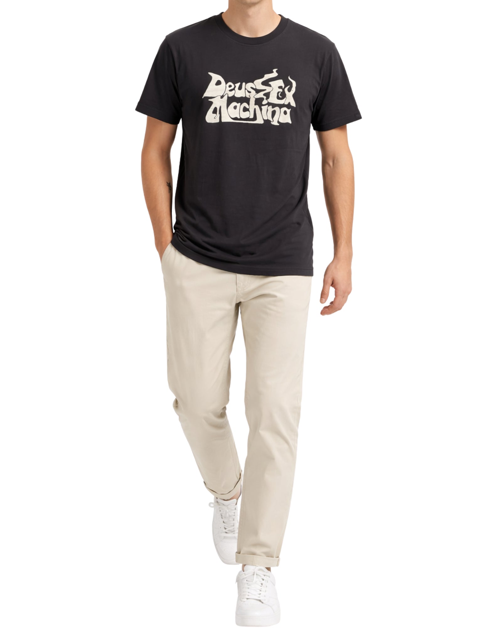 Deus Ex Machina Smokeshow Cotton T-Shirt Anthracite Men’s D261MTS537094090