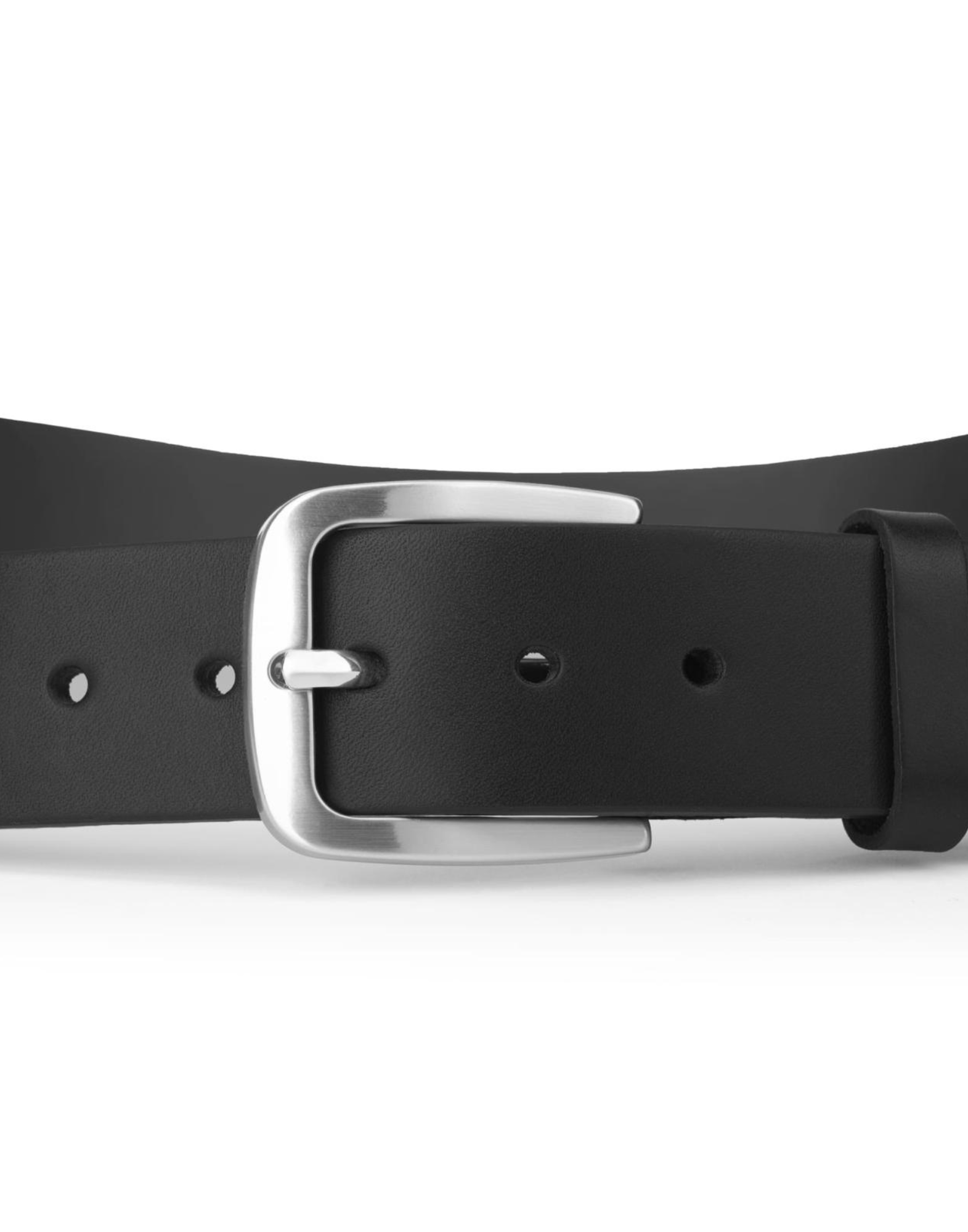 Innovativa cintura in pelle Nera naturale