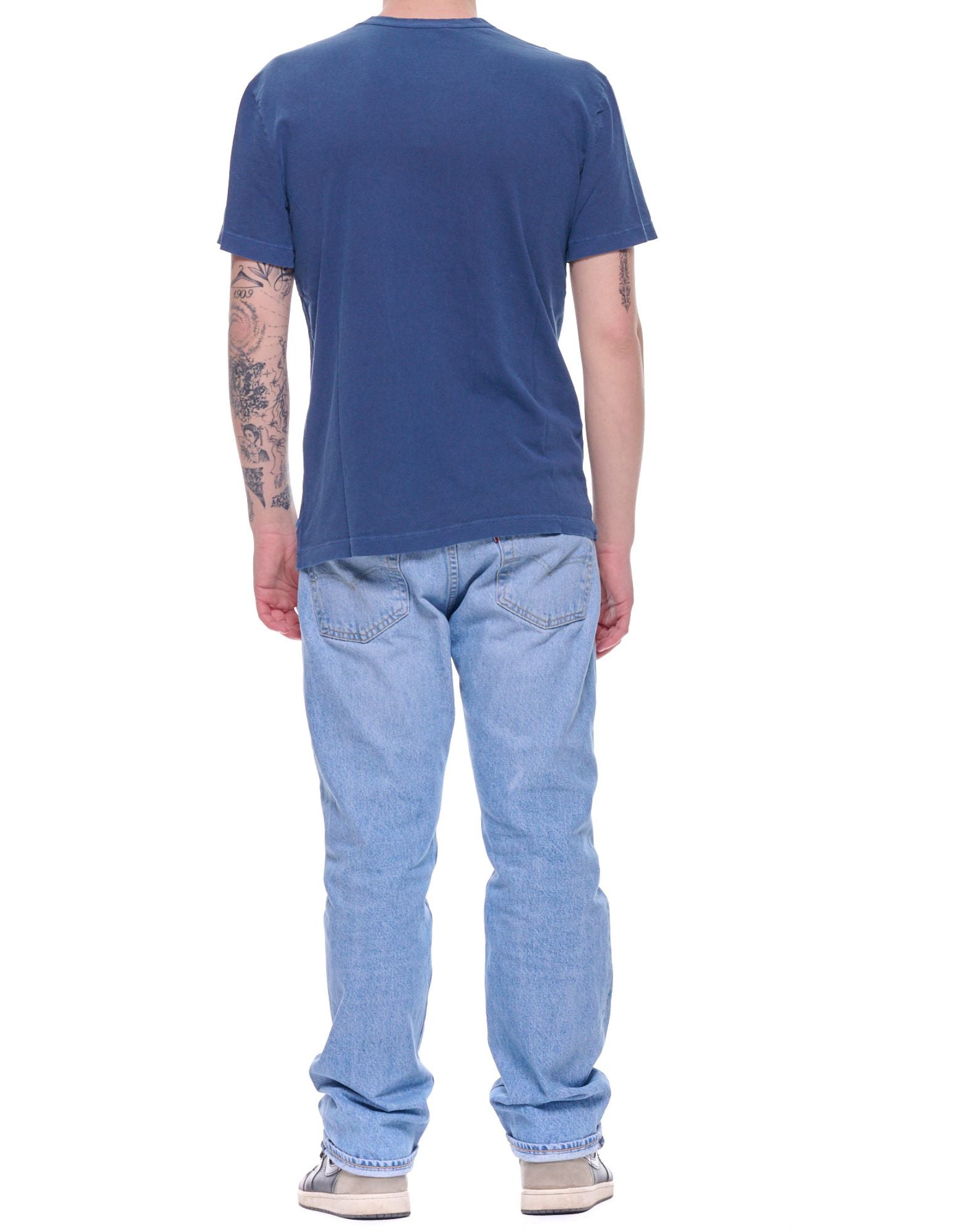 James Perse Herr Lake Blue T-shirt i bomull med rund hals MLJ3311 LKEP PIGMENT