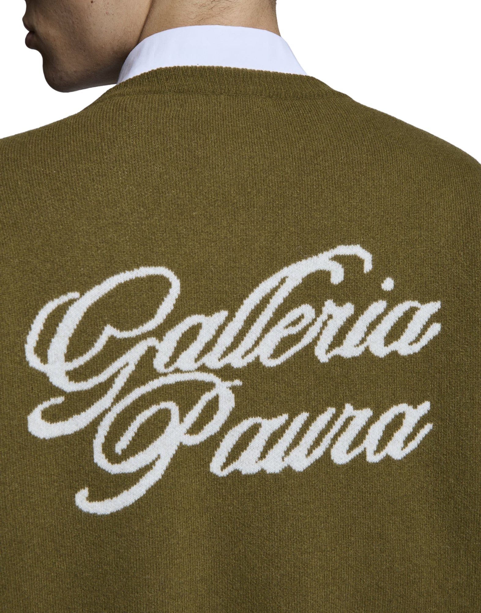 ORESTE OLIVE GREEN CREWNECK GALLERIA - Maglieria - PAURA