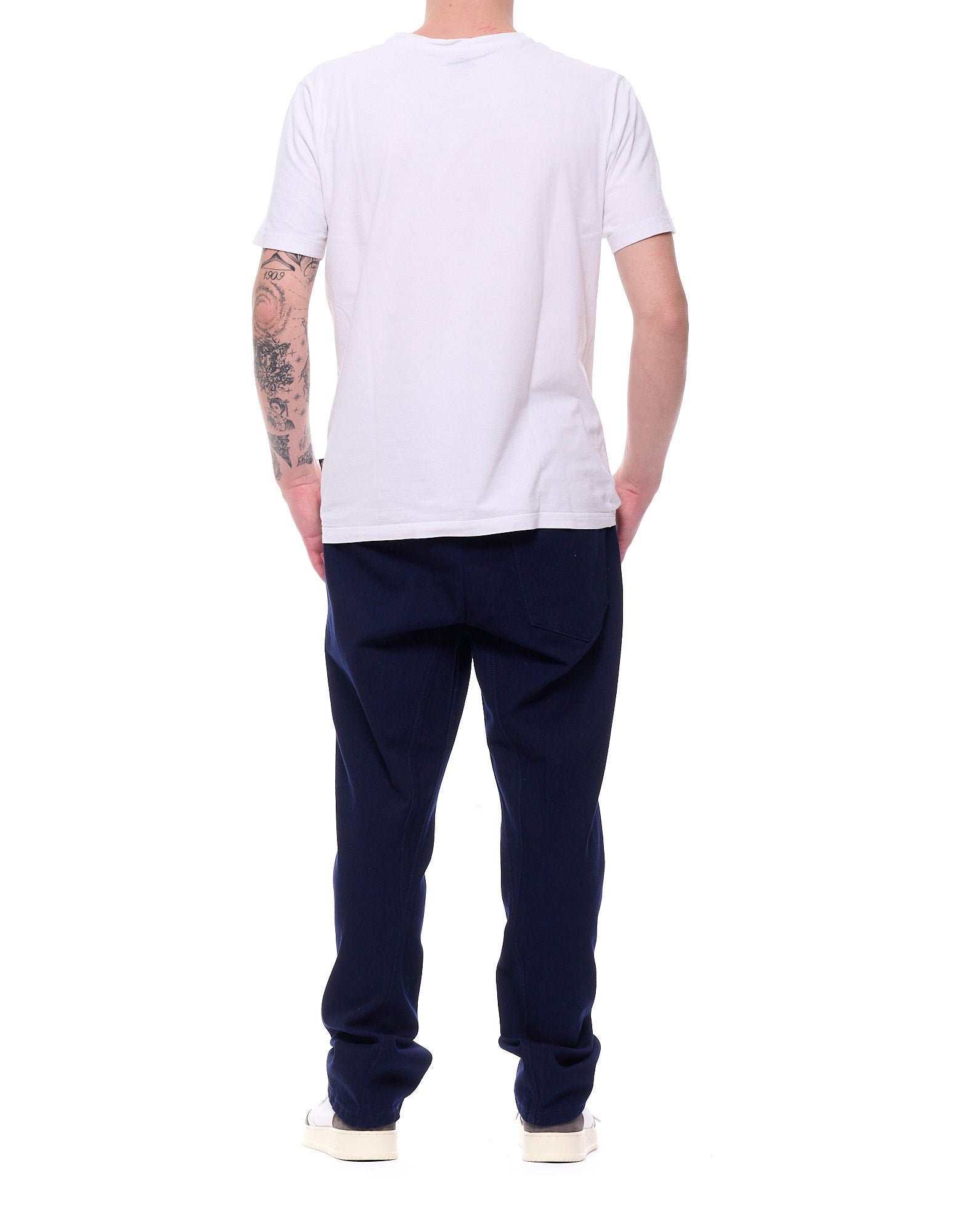 TLCFW26P023 DE0049 INDIGO KIMONO JAPAN PANTS - Pantaloni - Tela Cruda