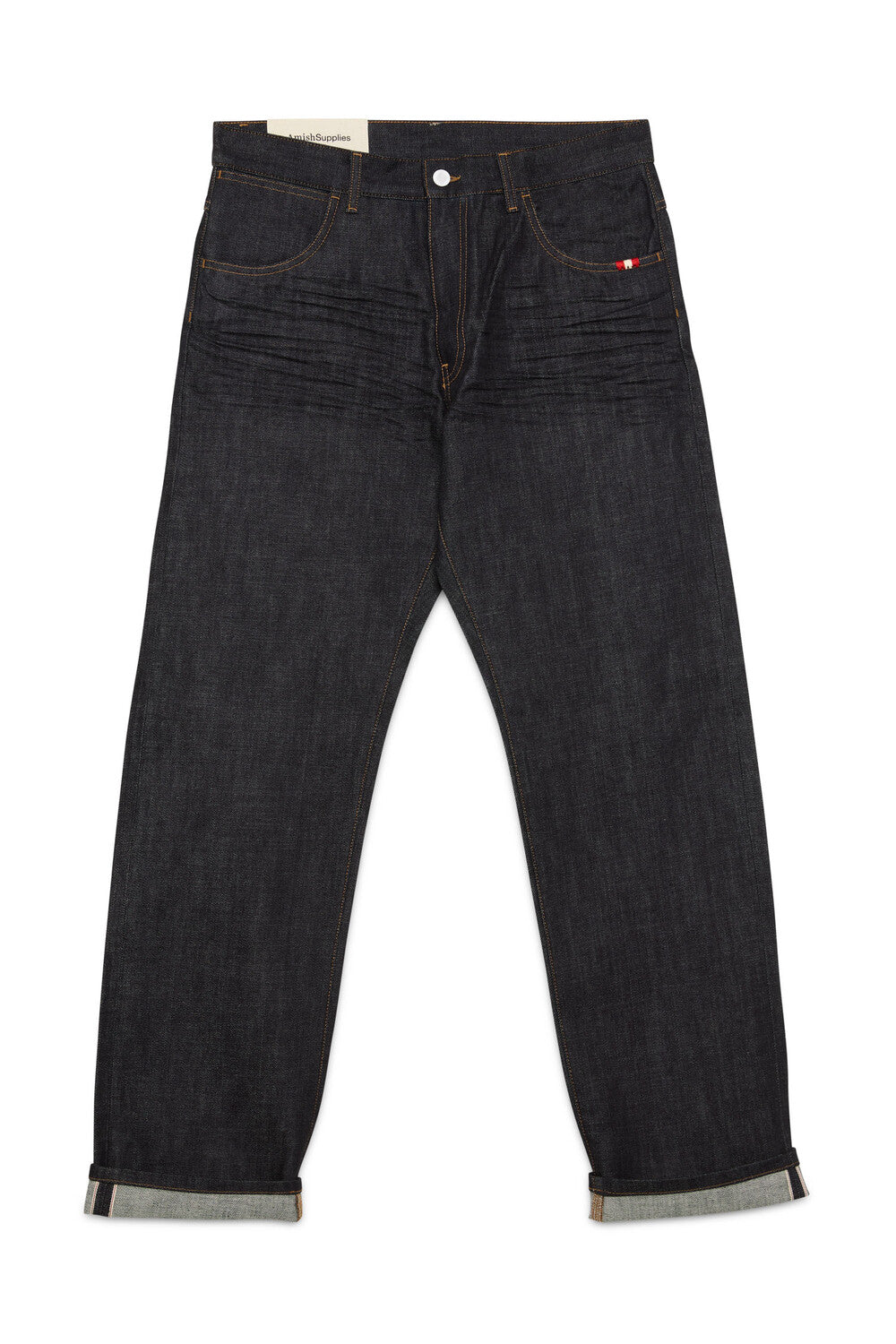 Jeans man AMU010D6871969 C0999 JAMES  MAN AMISH SELVEDGE DENIM RAW 3D Amish