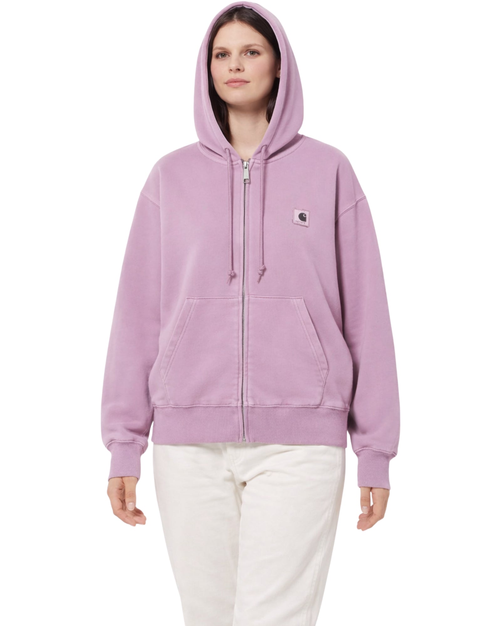 Carhartt WIP W’ Hooded Nelson Jacket – Heavy Cotton Jersey, Garment Dyed, Gentle Purple – Women’s I033830 3IBGD