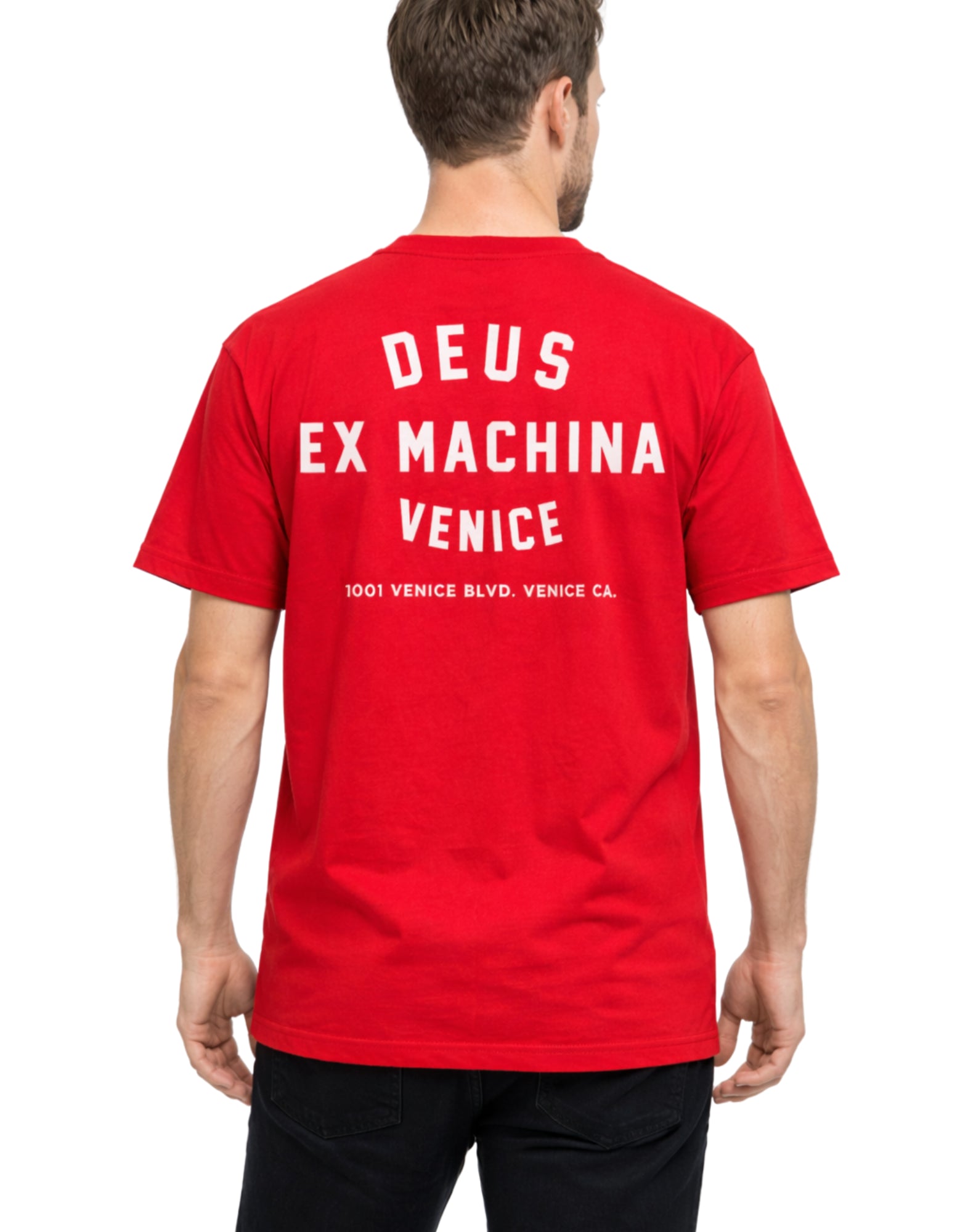 Deus Ex Machina Venice Skull Cotton T-Shirt Red Men’s D261MTS128020090