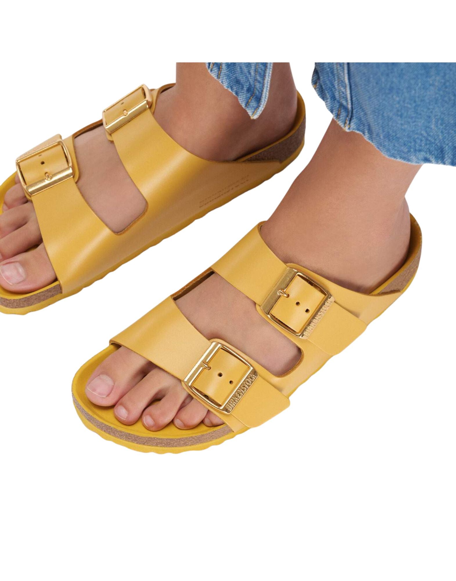 BIRKENSTOCK Sandales en cuir naturel Arizona en nouveau ocre habillé 1031745 AMALFI OCHER
