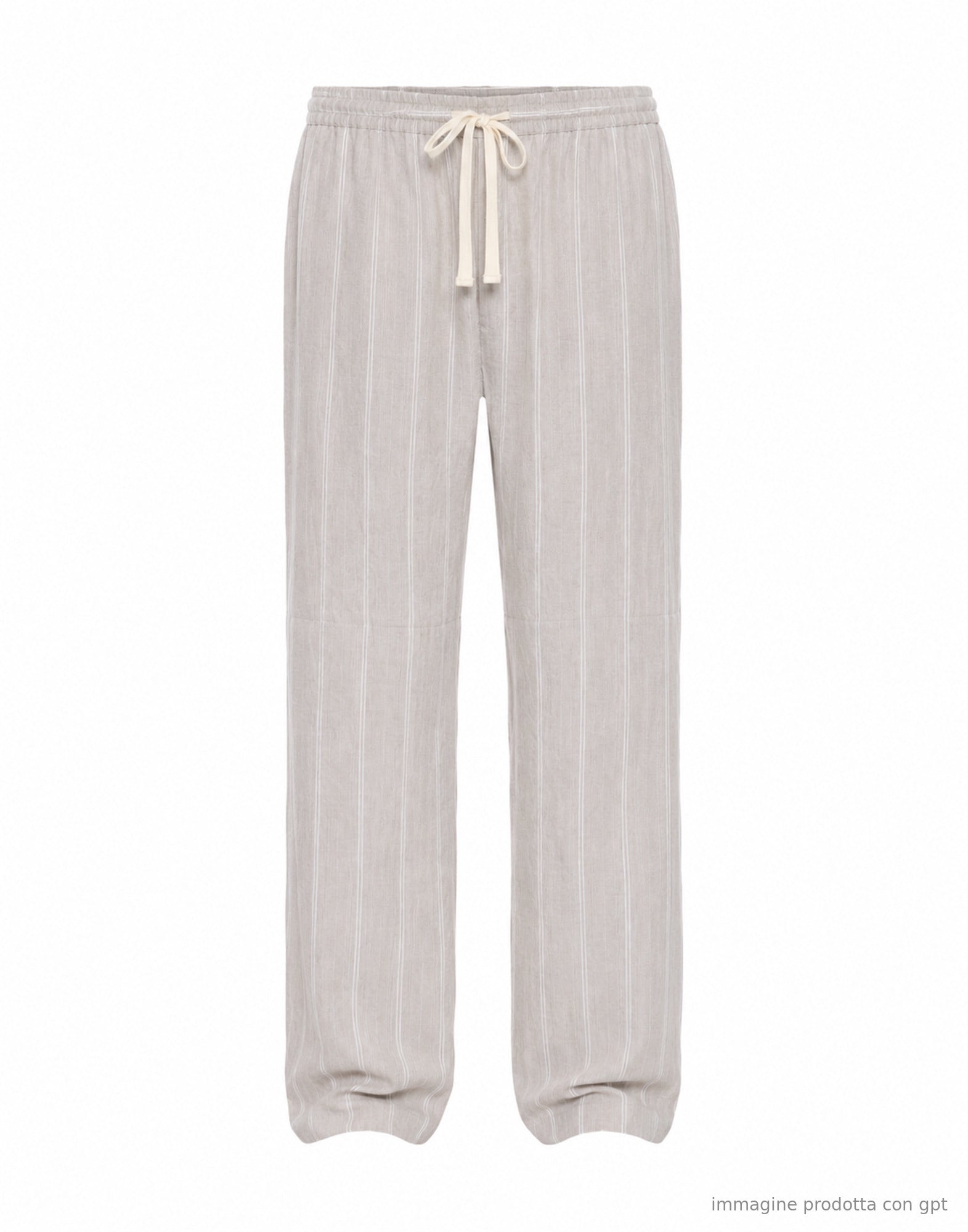 East Harbor Surplus Oxnard pantalones de hombre en lino a righe grigio chiaro OXNARD 273 GREY