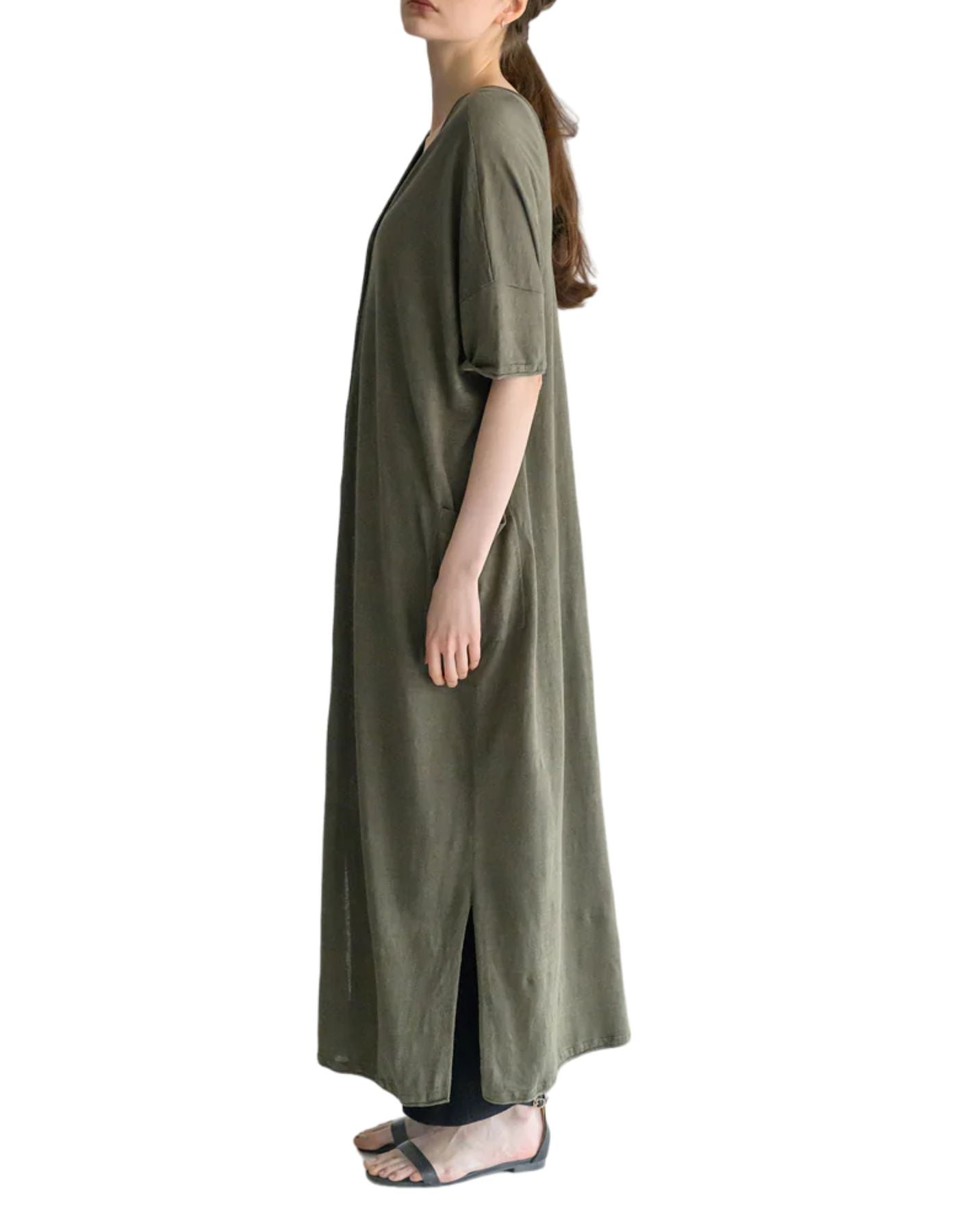 Kleid für Frau CT24135 Khaki C.T. Plage