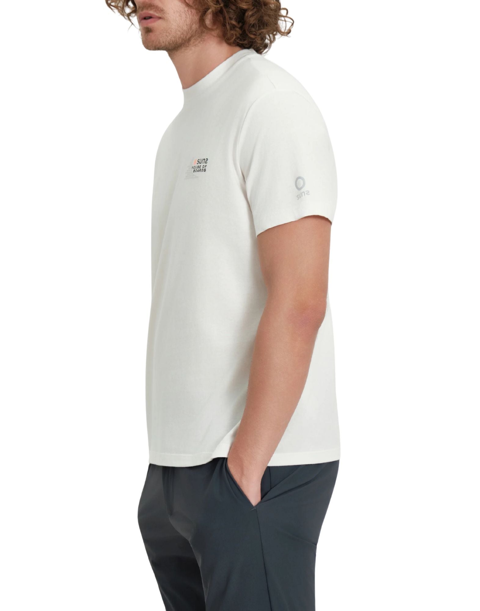 SUNS Boards Paolo Text Cotton T-Shirt Off White Men’s TSS61022U V1 OFF-WHITE