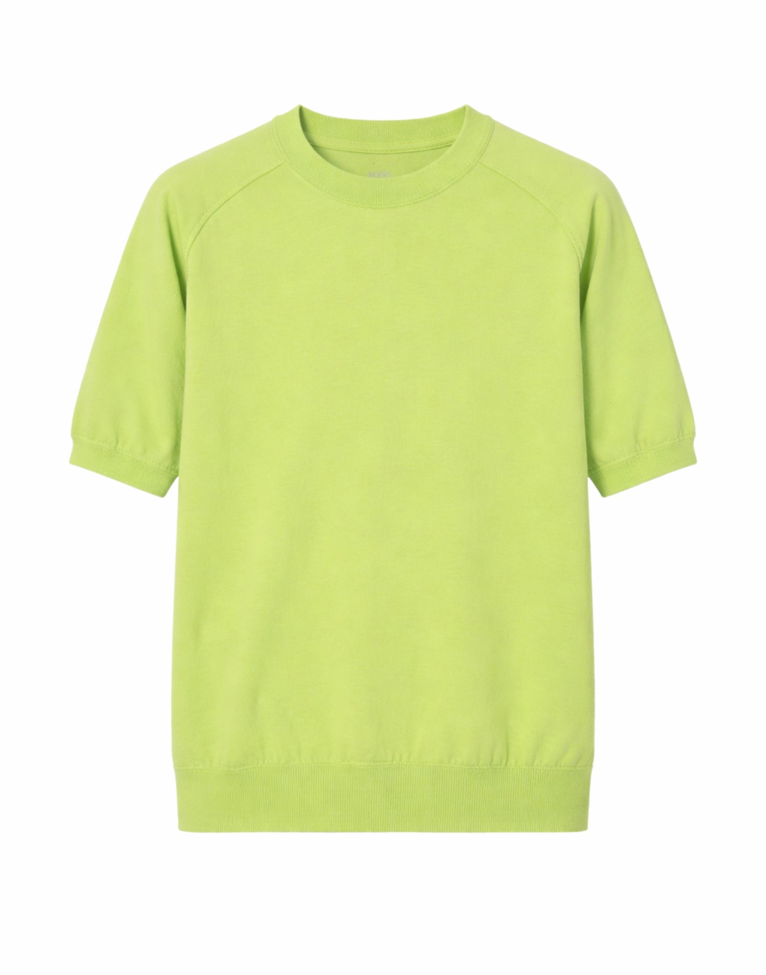 Atomofactory Men’s Cotton T-Shirt Crew Neck Short Sleeve Lime PE24AFU22 LIME
