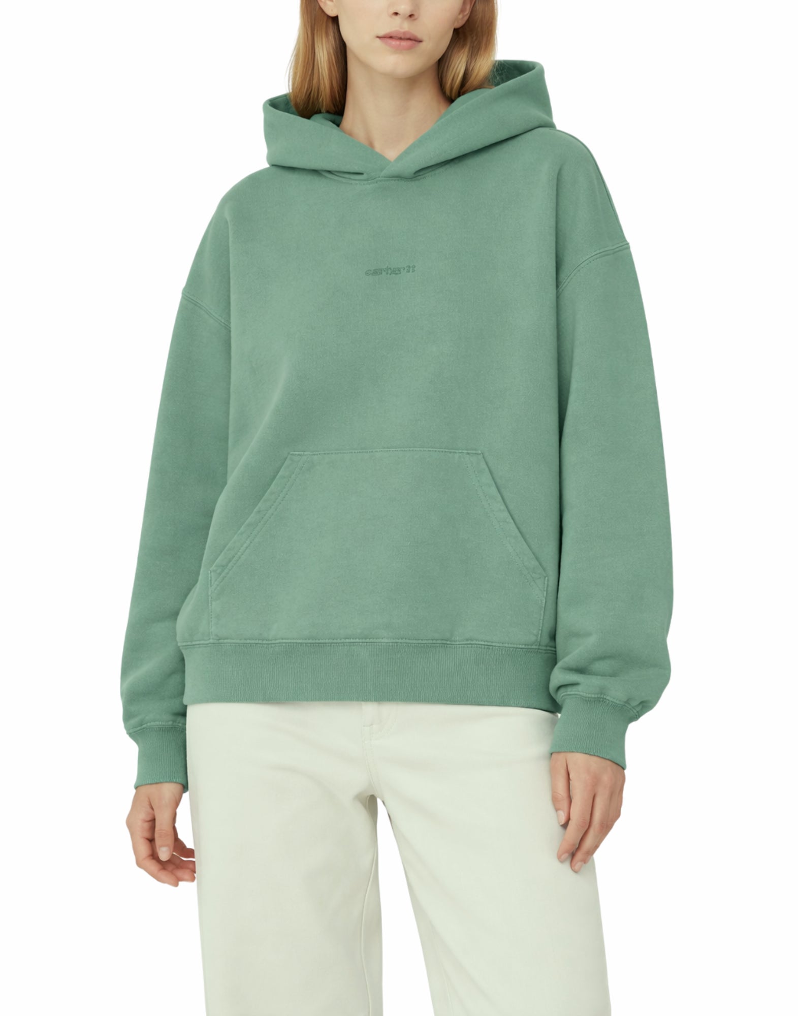 Carhartt WIP W' Hooded Benton Sweatshirt garment dyed hoodie Lily women’s I034512 3ICGD