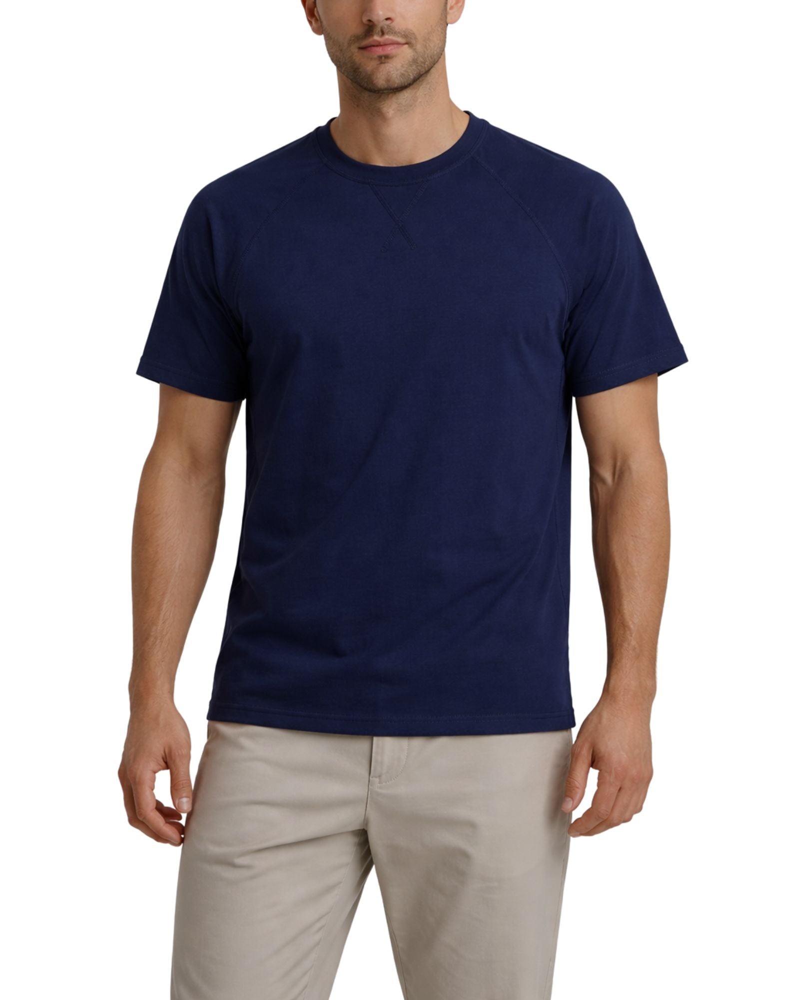 East Harbor Surplus Portland 099 T-shirt raglan en jersey de coton bleu pour homme PORTLAND 99 BLUE