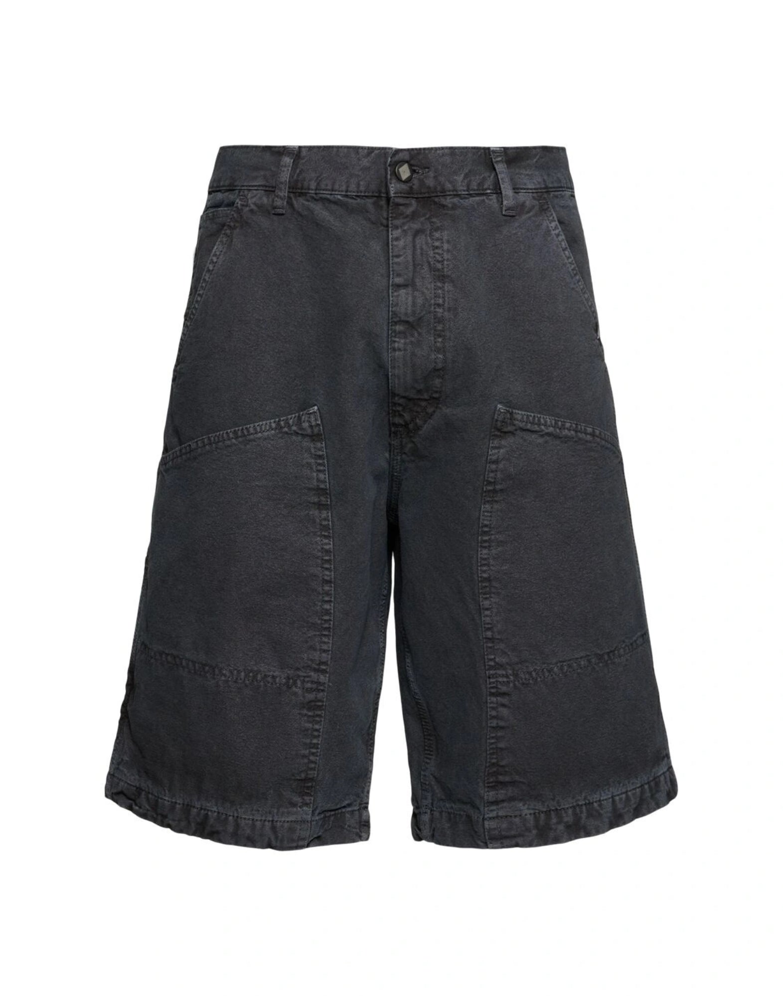 Short man SUPER KNEE CANVAS WASHED BLACK Amish