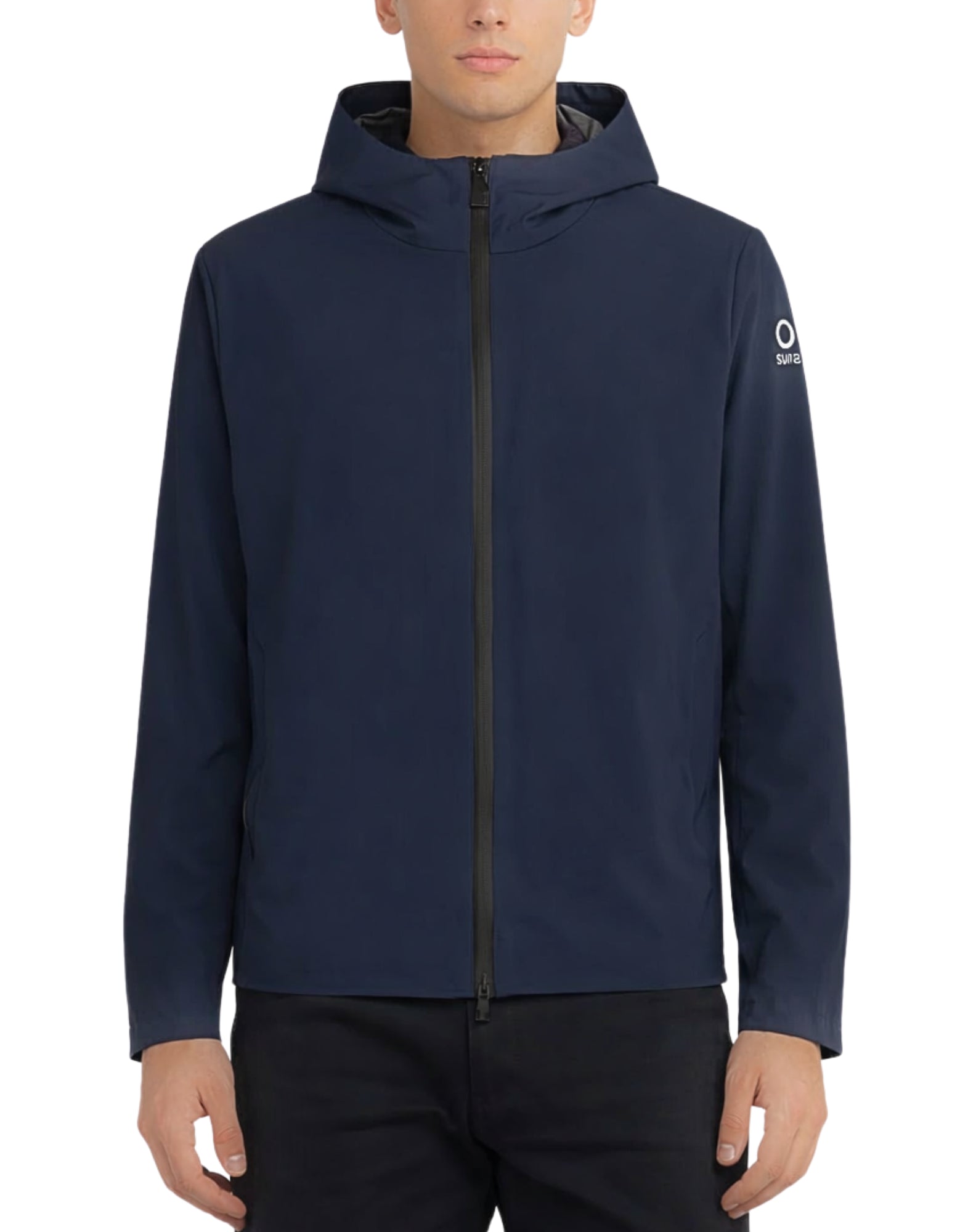 UNS Kleid Tek Men’s Windbreaker Jacket in Waterproof Breathable Tech Nylon – Dark Blue GBS61012U BLU