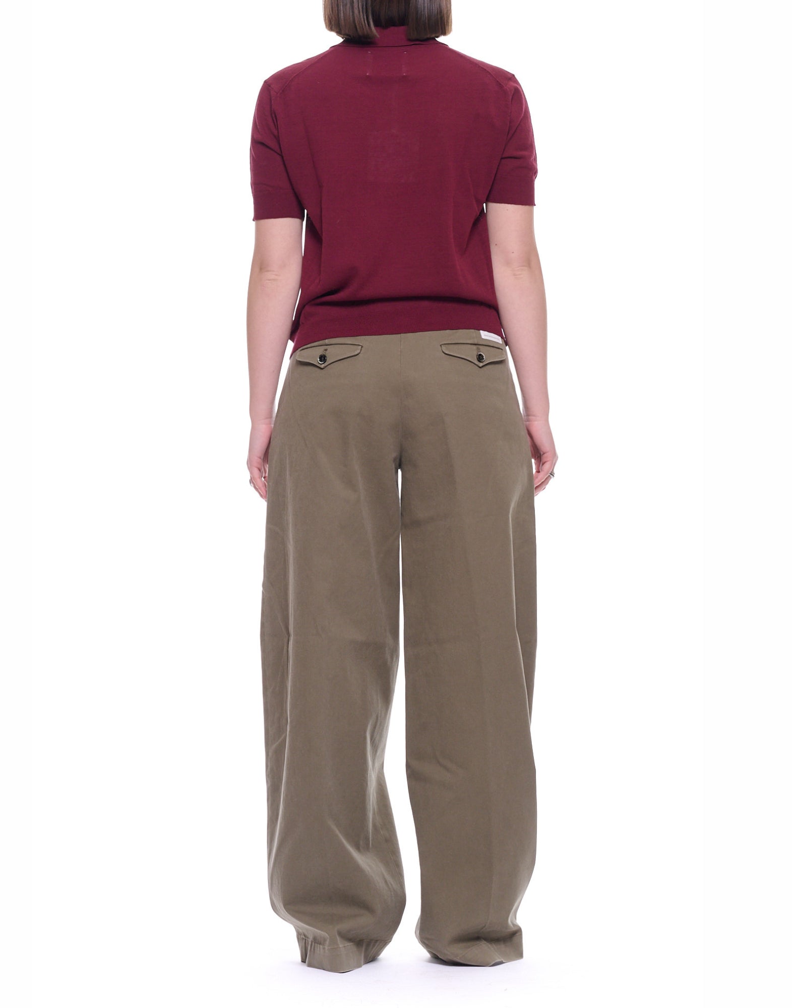 Laboratorio Cotton Knit Shirt with French Collar, Button Front, Cherry – Women’s JO4622 5530