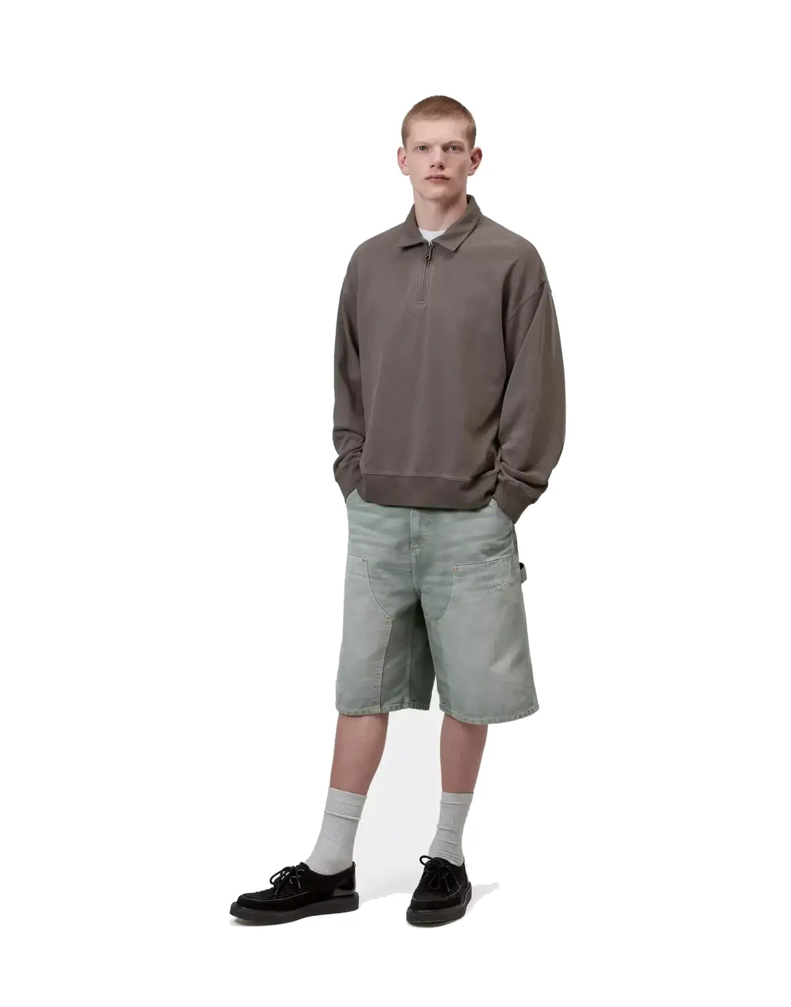 Harper Polo Cotton Tobacco garment dyed