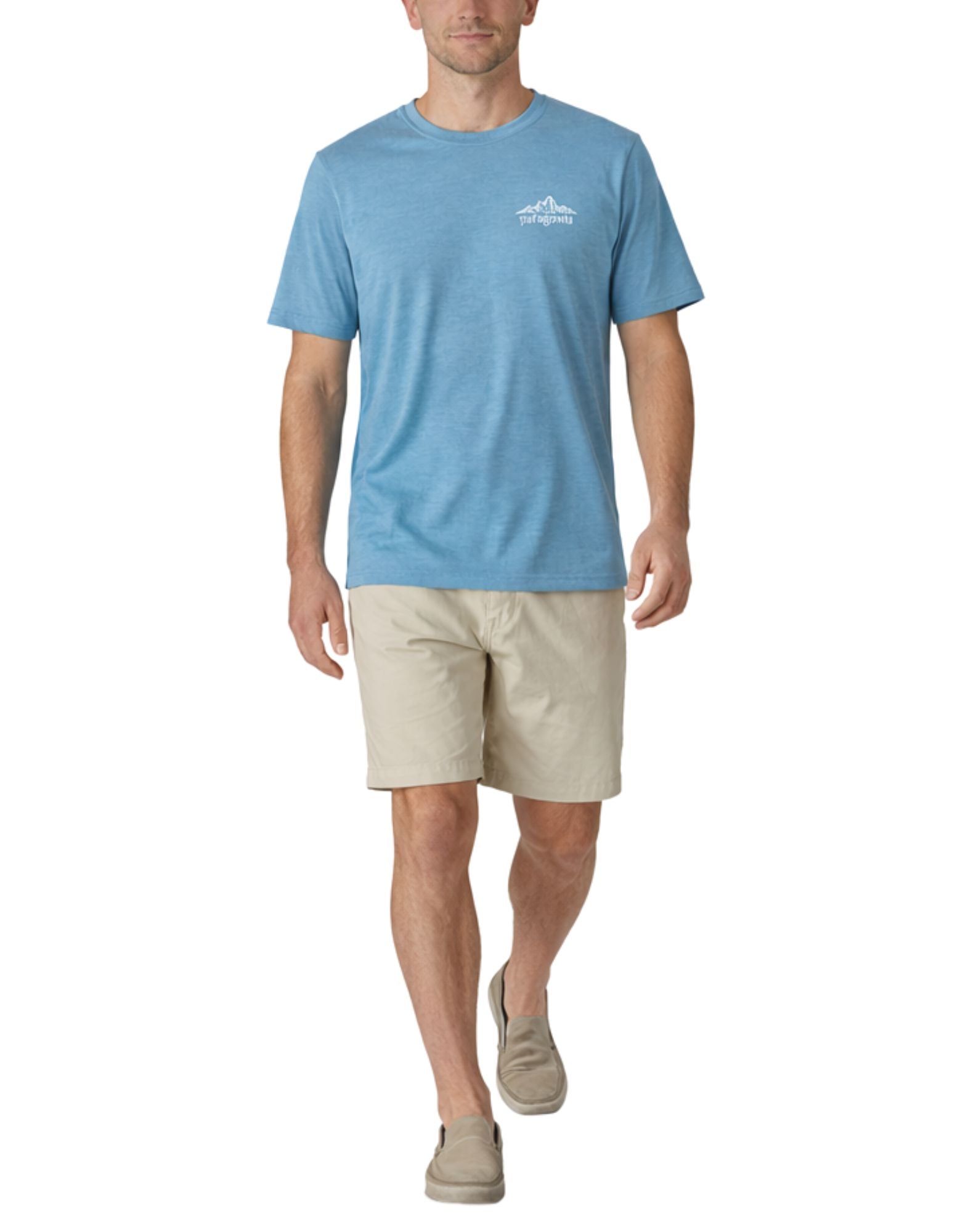 Patagonia Men’s Capilene Cool Daily Shirt Cloud Crag SHRX in Recycled Polyester 45477 SHRX SHORE BLUE