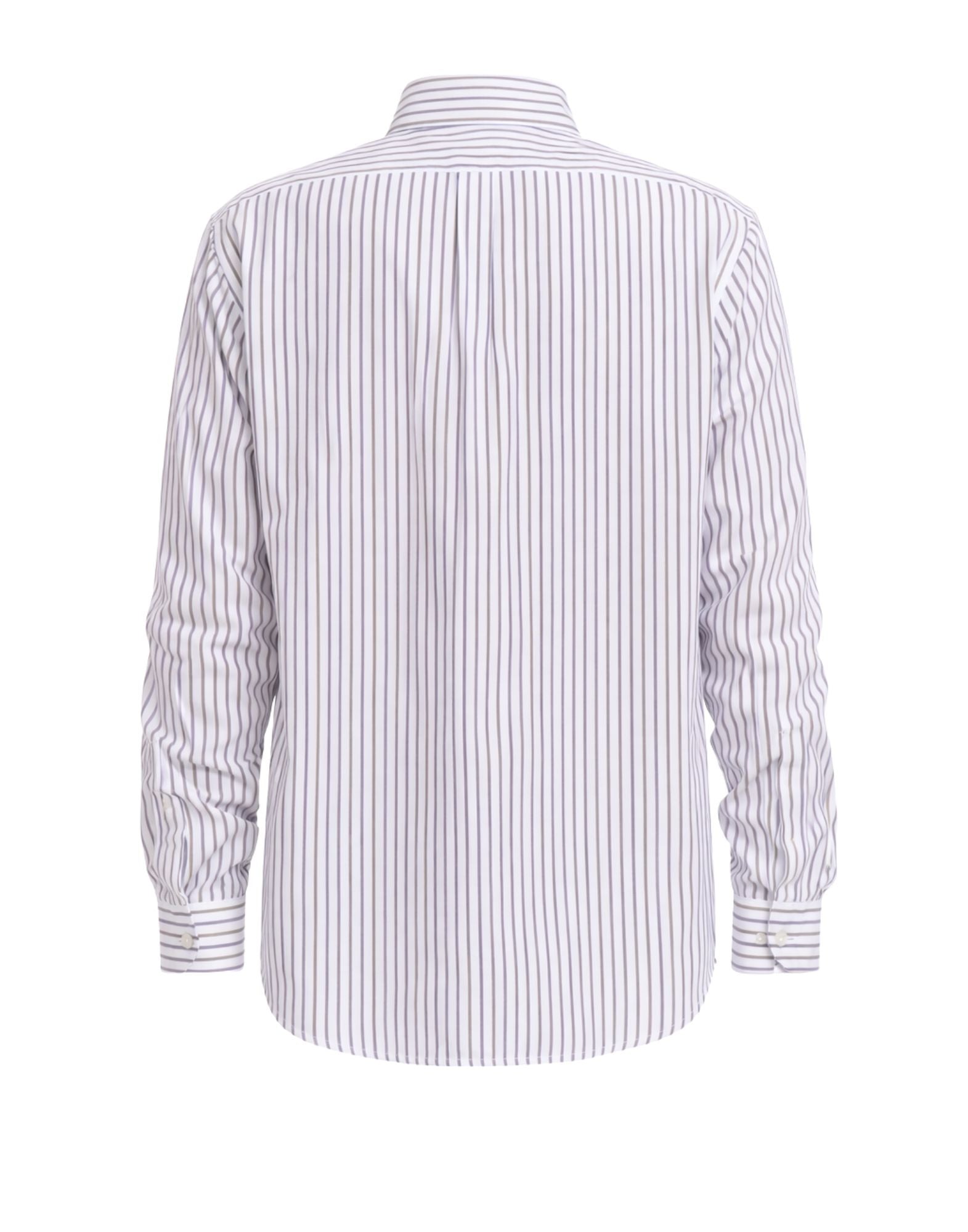 Cellar Door Sage Men’s Striped Cotton Shirt Multicolor Regular Fit Made in Italy 150616 C319 101 SAGE