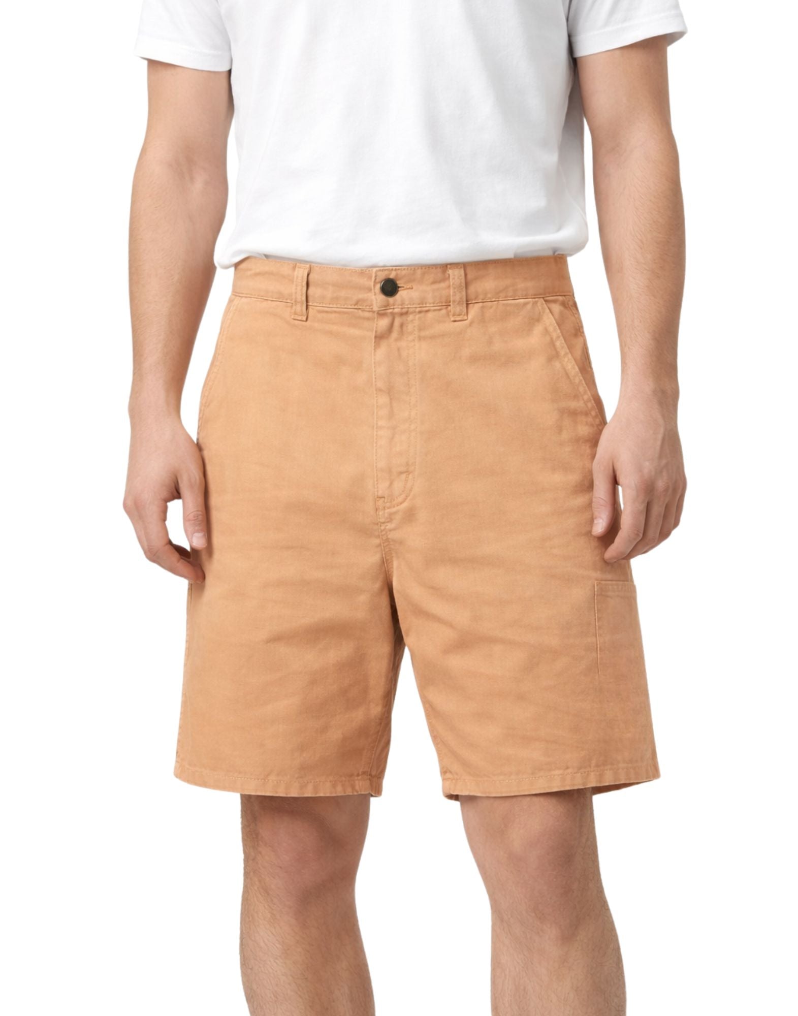 Carhartt WIP Walter Single Knee Short in Garment-Dyed Cotton Canvas Dusty H Brown for Men I034797 07E40