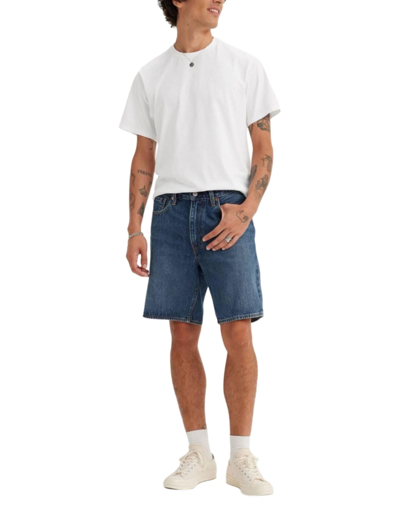 Pantalones cortos para hombre A8461 0003 Levi azul