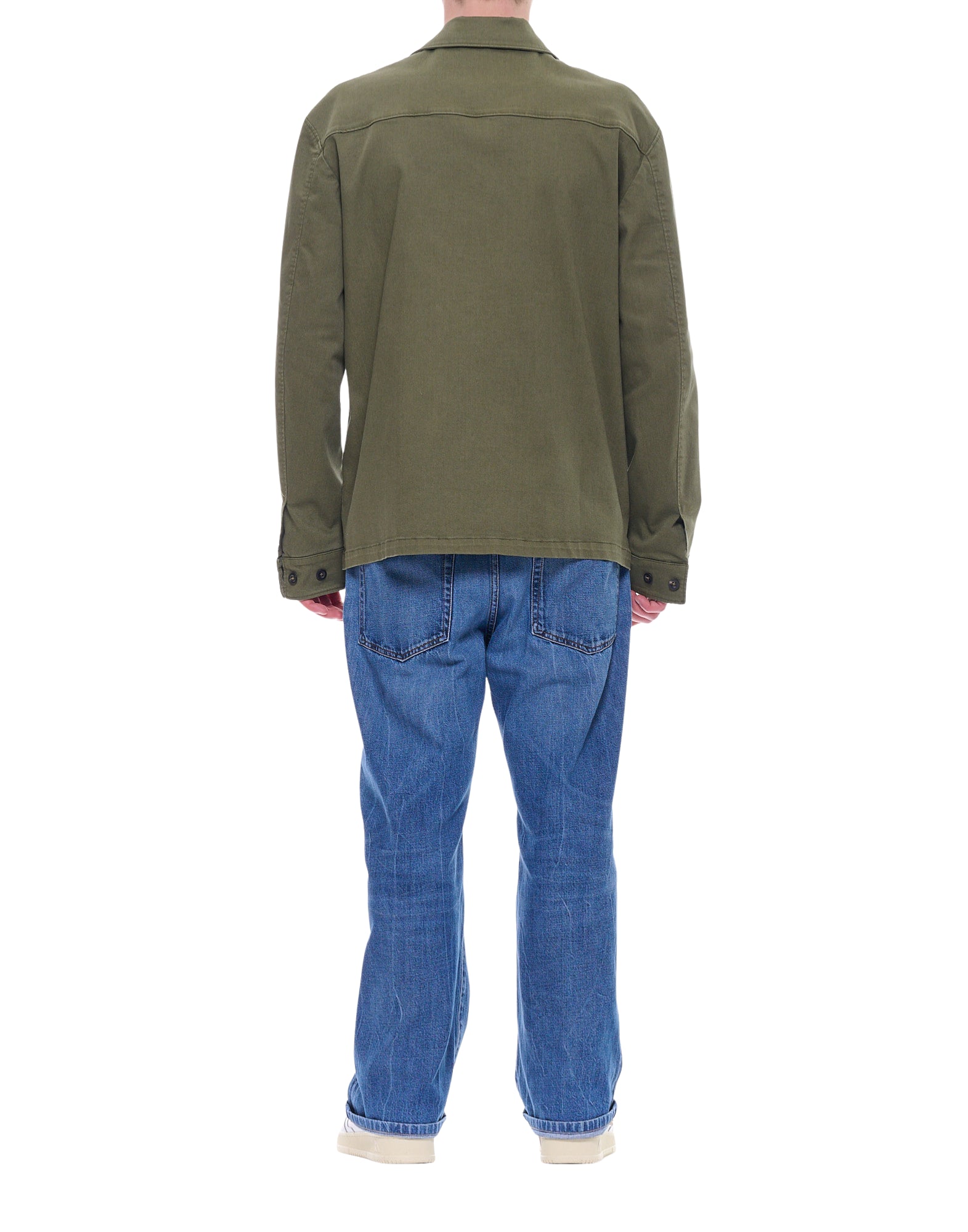 Cellar Door Men’s Green Teo Cotton Shirt Jacket Made in Italy WA16038 WF201 78 TEO GREEN