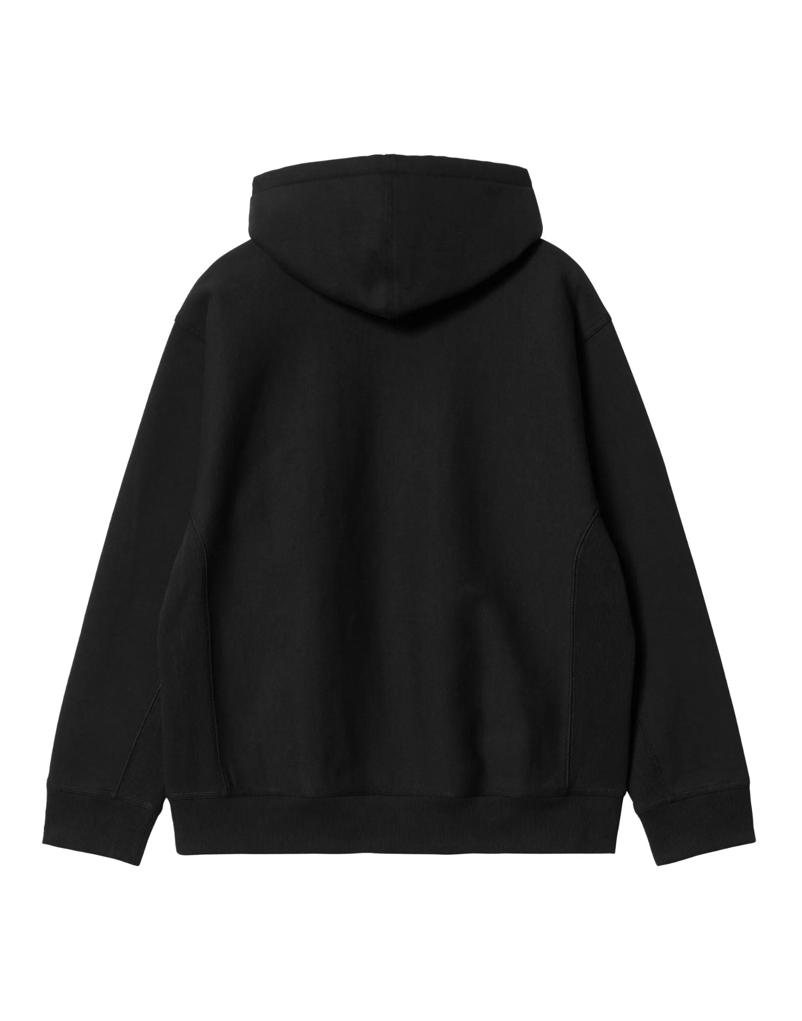 Kapuzen-Sweatshirt mit amerikanischer Schrift, schwarz