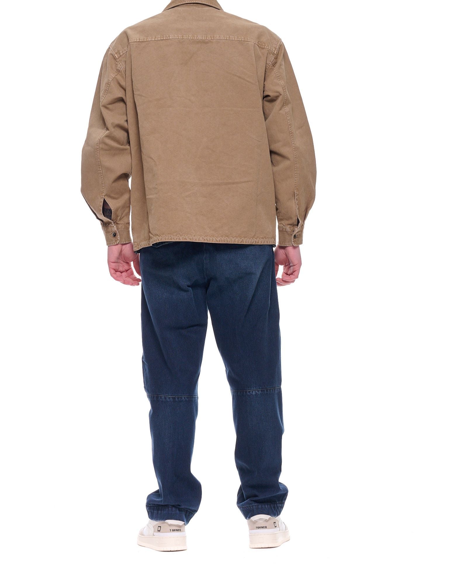 Nine:InTheMorning Benito Shirt Man Men’s Cotton Overshirt Taupe BNT15 V44 TAUPE