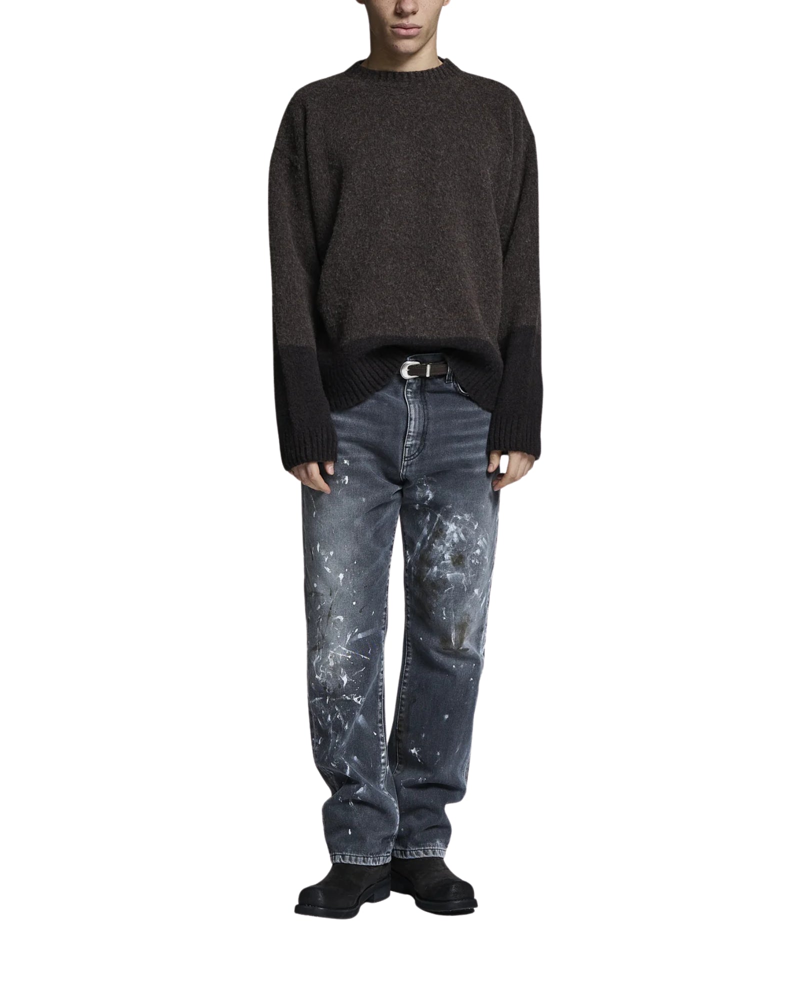 ASIA BROWN CREWNECK - Maglieria - PAURA