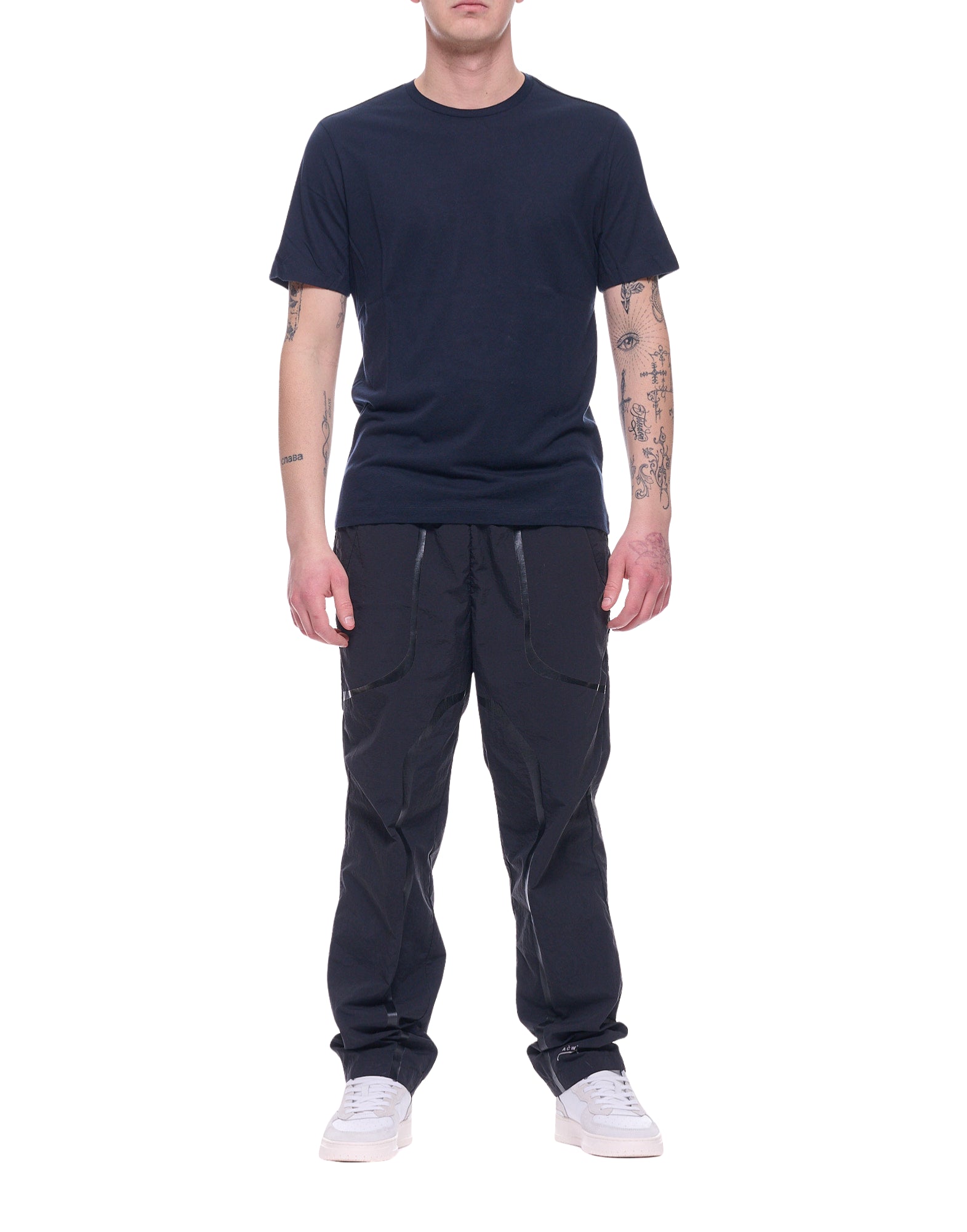 Majestic Filatures T-shirt en coton pour hommes, noir, col rond, coupe régulière, M296, HTS022 003