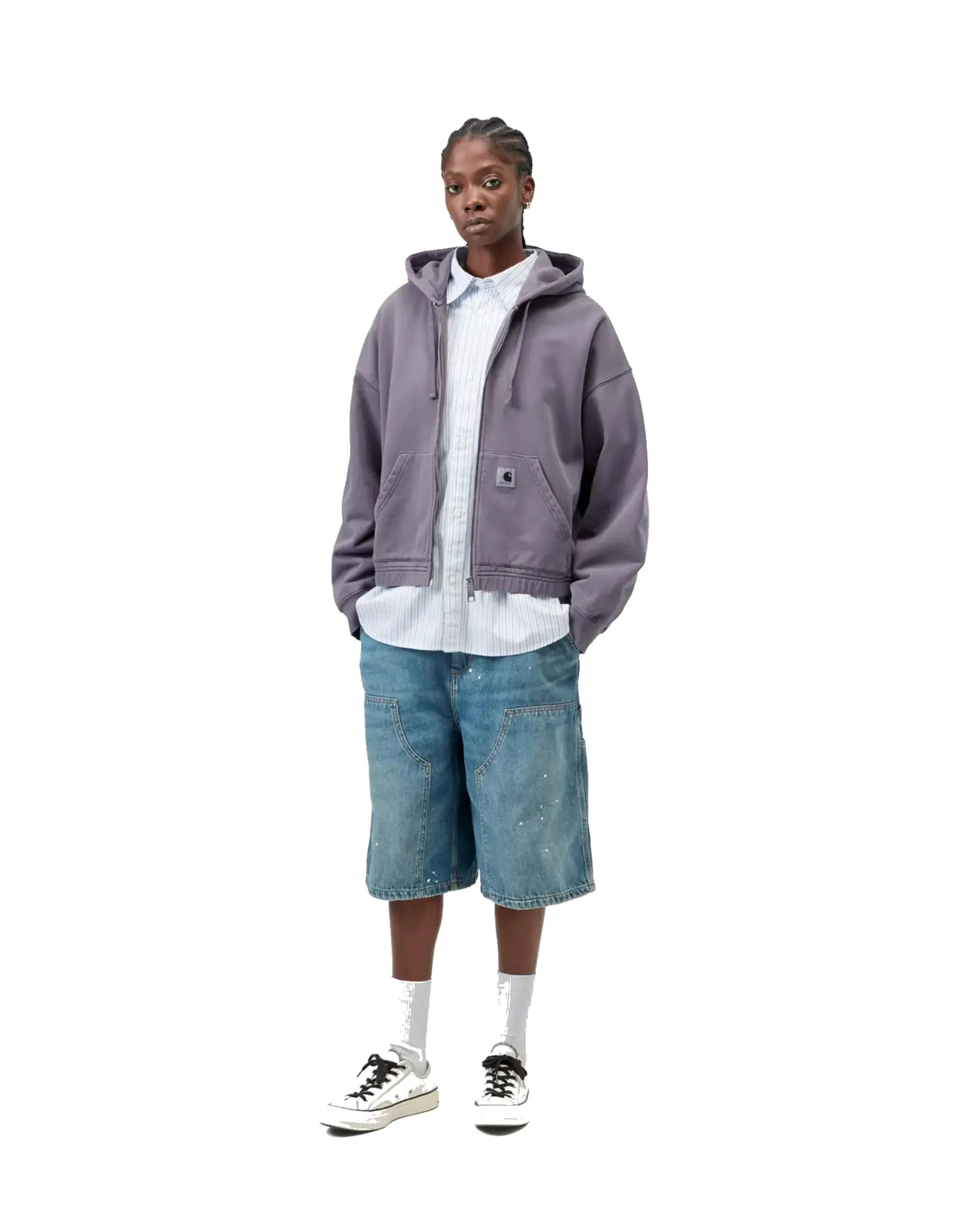 Hooded Hoggard Jacket Cotton Sweat Shady Purple garment dyed