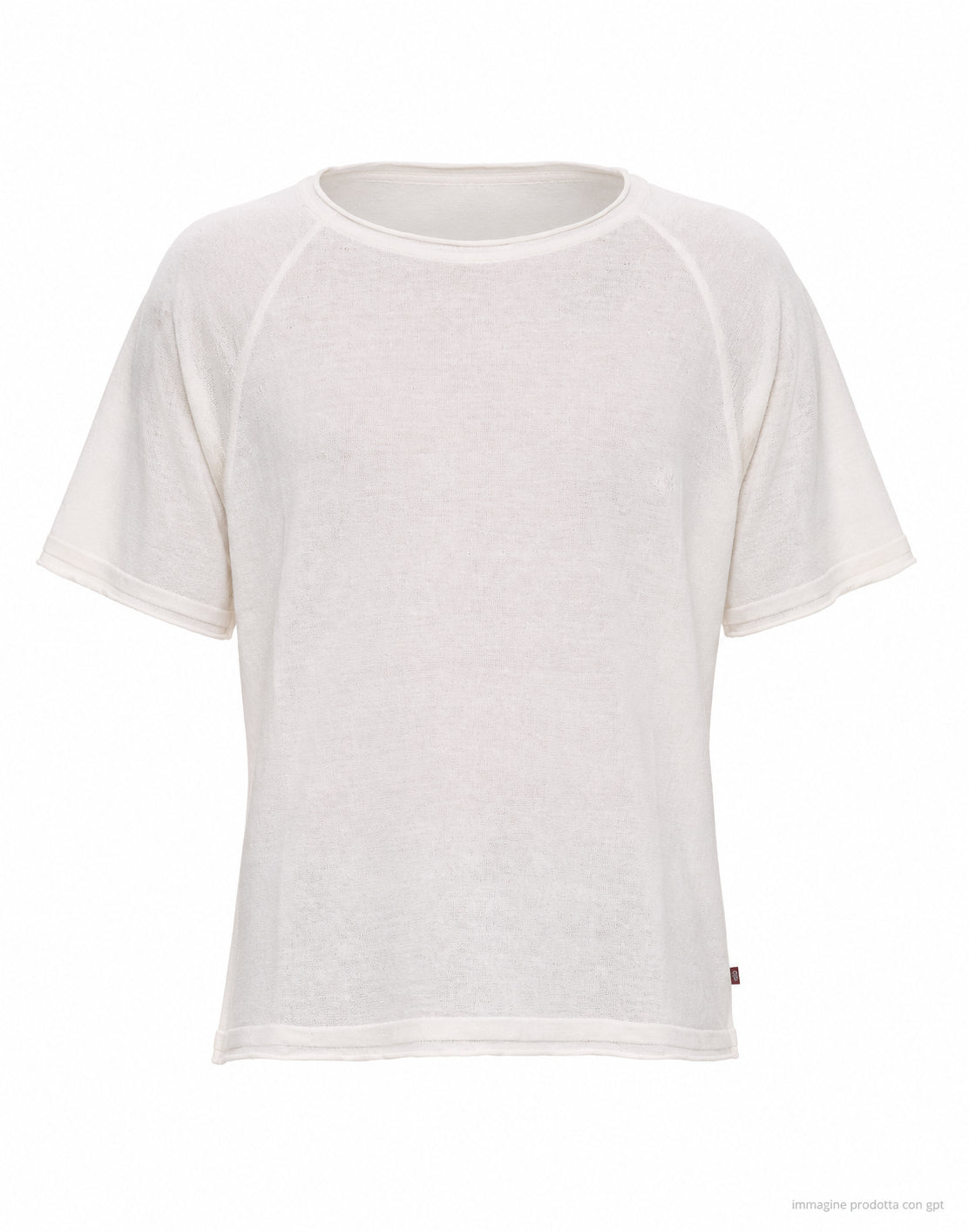 Tela Cruda Men’s Cotton Short Sleeve T-Shirt in White Raw TNMC0006 1003 WHITE