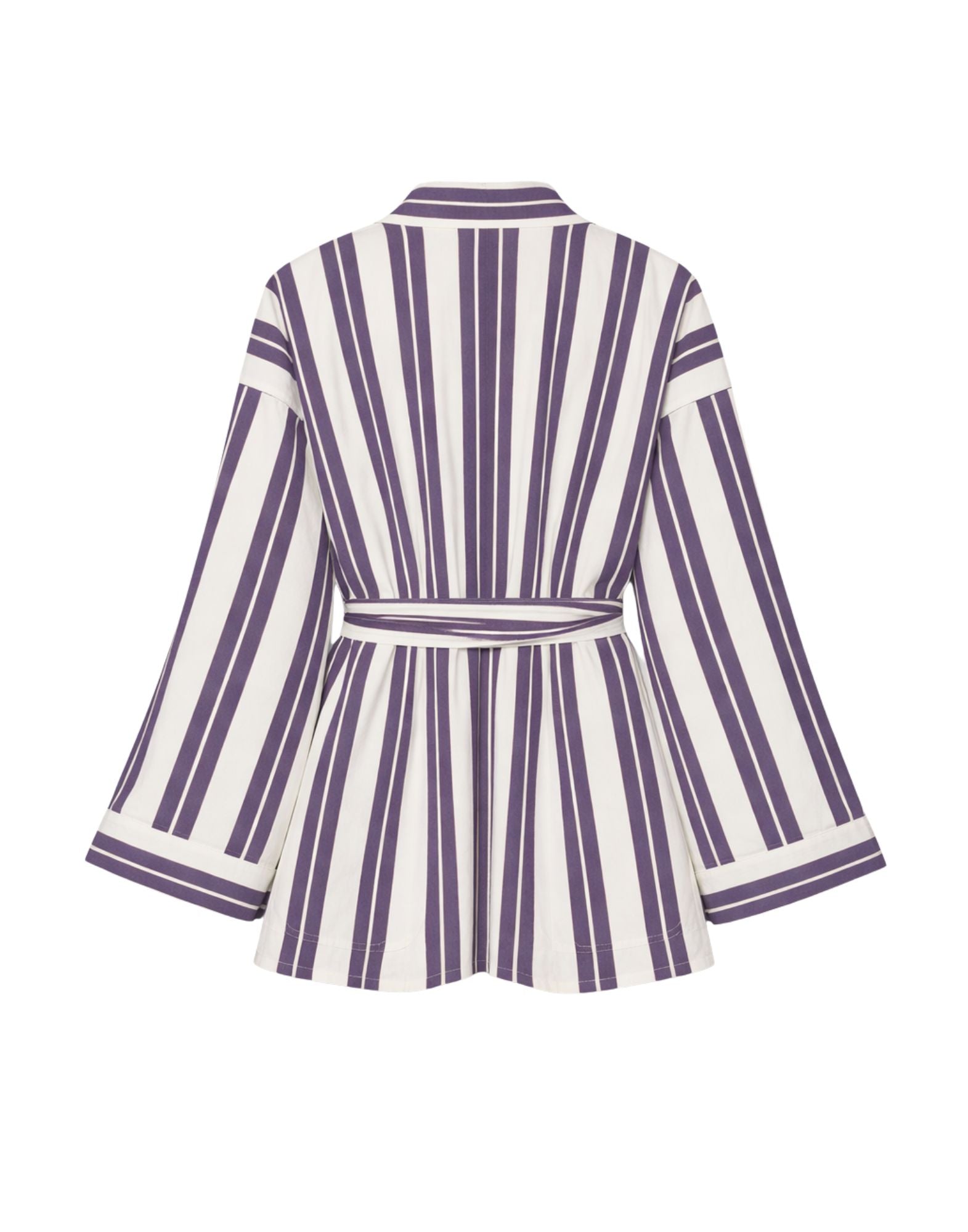 Forte Forte Linen Cotton Kimono Blu Natural Women’s 14819 MY JACKET BLU STRIPED