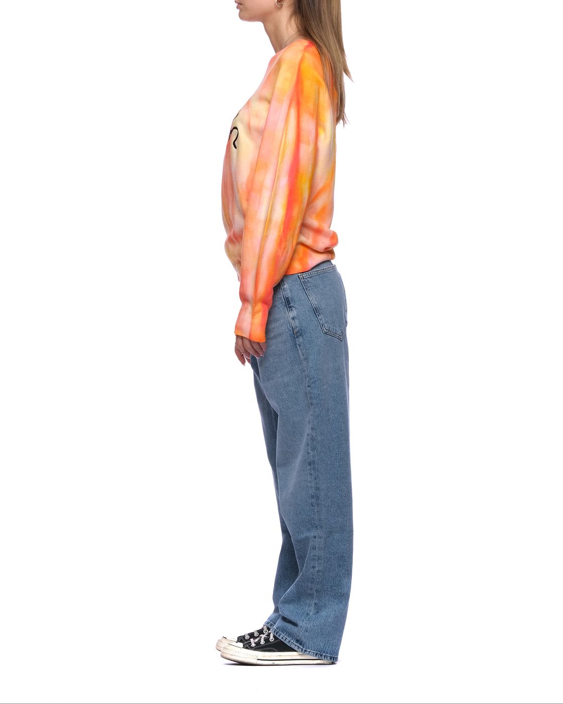 OneLab Sunset Crewneck Cotton Sweater Multicolor Women Sunset 010 Orange