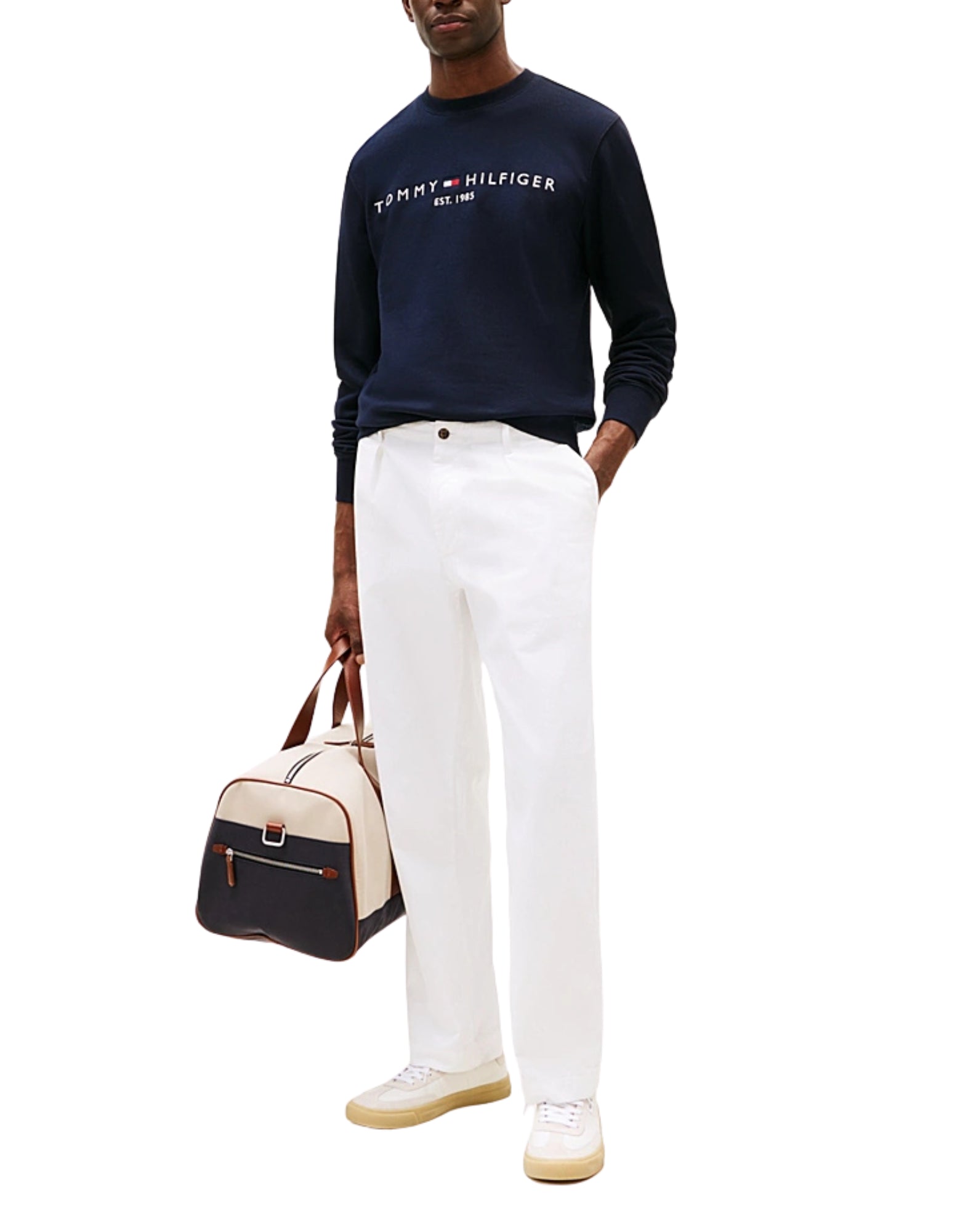 11596 DW5 SWHEATSHIRT MIT BLAUEM LOGO - Maglieria - TOMMY HILFIGER