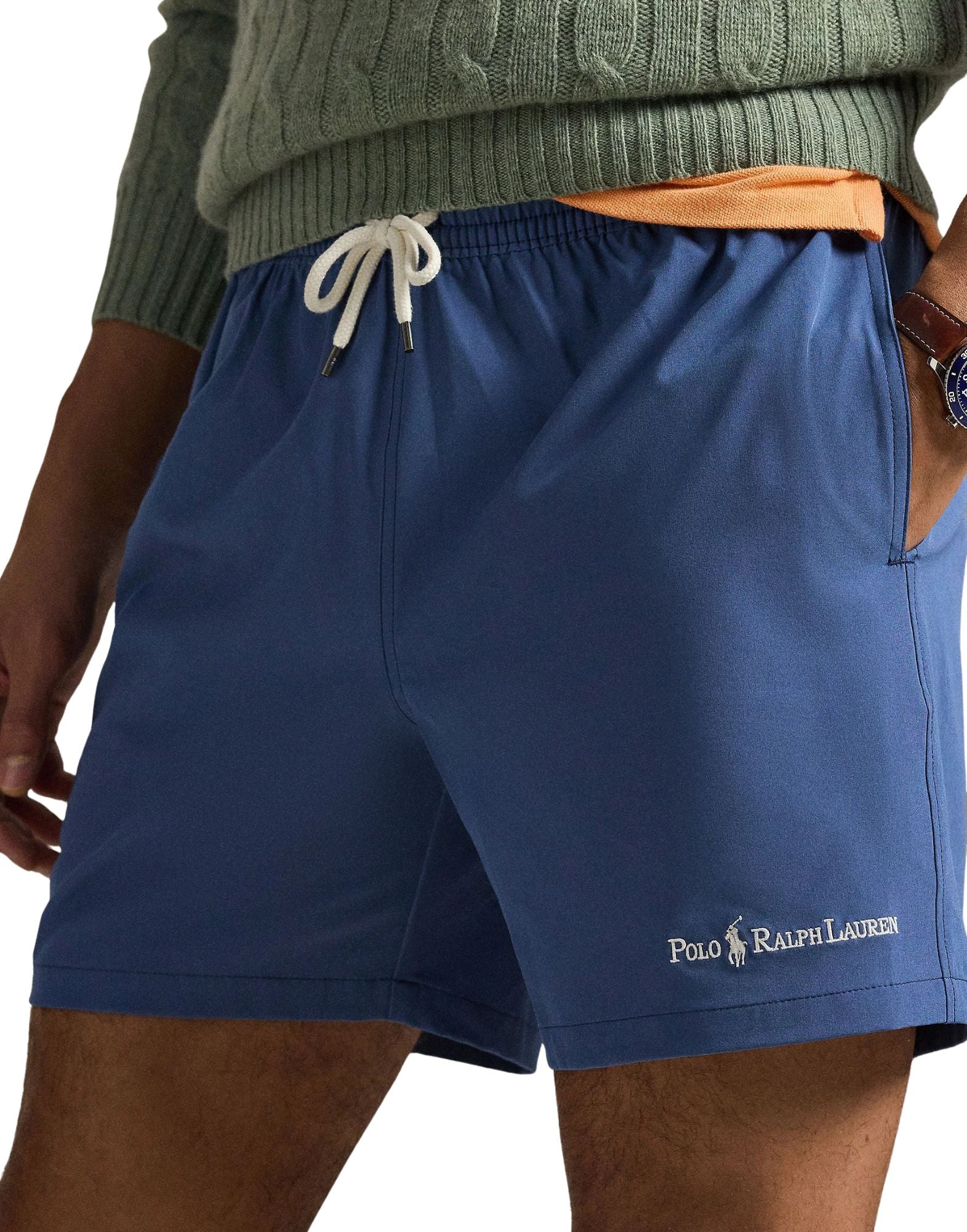 Polo Ralph Lauren 5.75-Inch Traveler Classic Swim Trunk Earth Blue Men’s 710P07272500 DARK BLUE