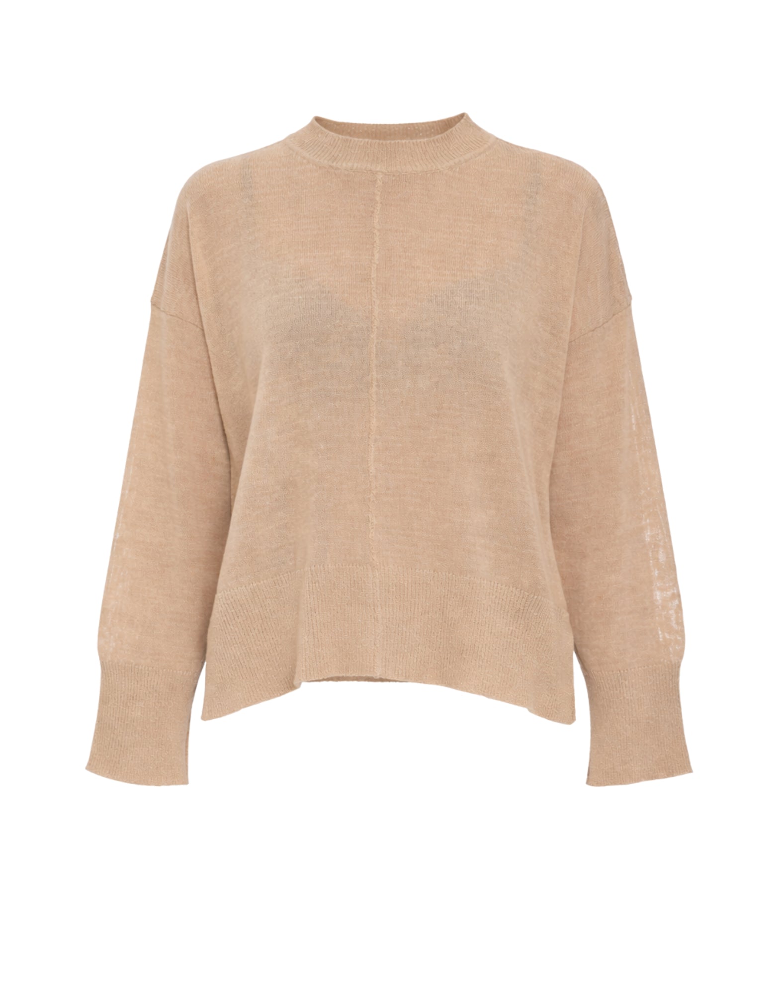Laboratorio Soft Crewneck Cotton-Blend Knit Sweater Safari Beige Women’s JO4640 35303530