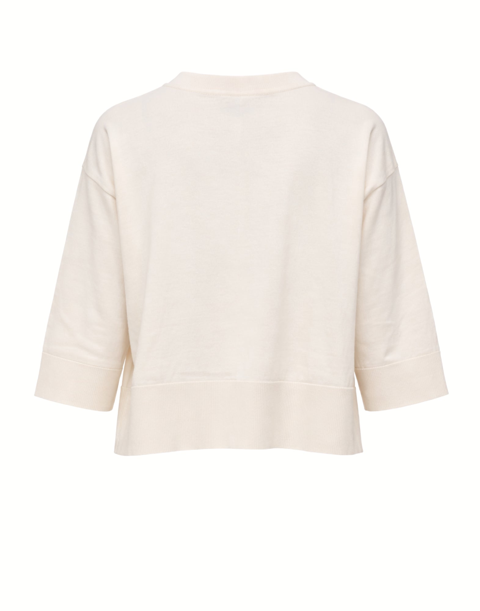 Laboratorio Soft Cotton Crewneck Knit 100% Cotton Ecru Women’s Relaxed Fit JO4605 1004