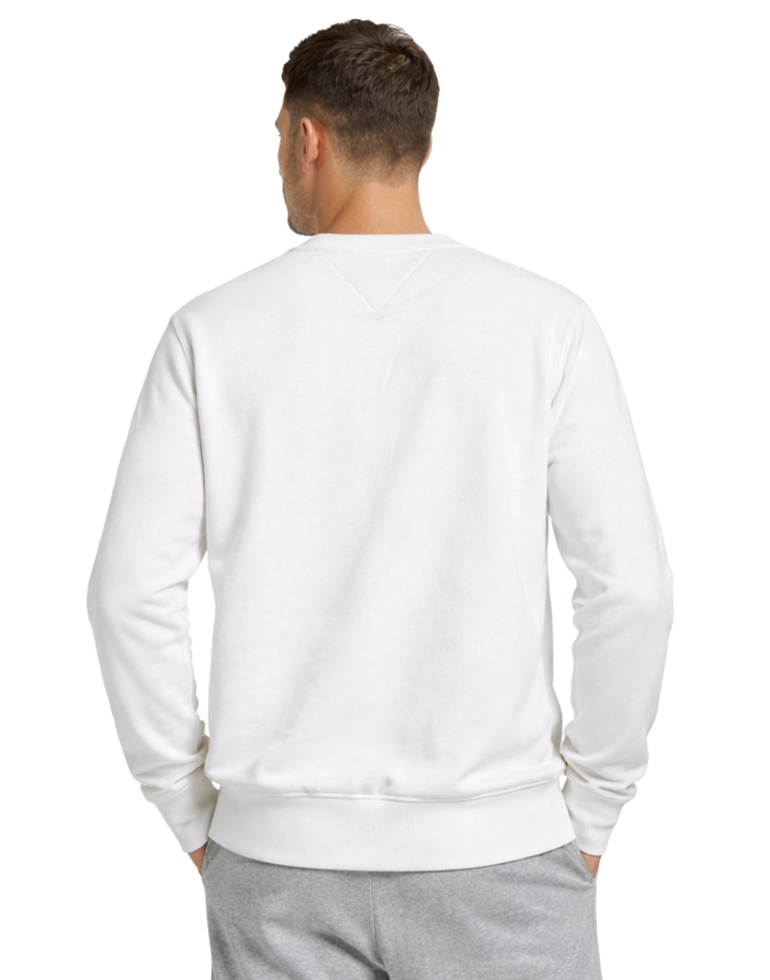 40863 YBR WHITE SWEATER OUTLINE CREW NECK - Maglieria - TOMMY HILFIGER