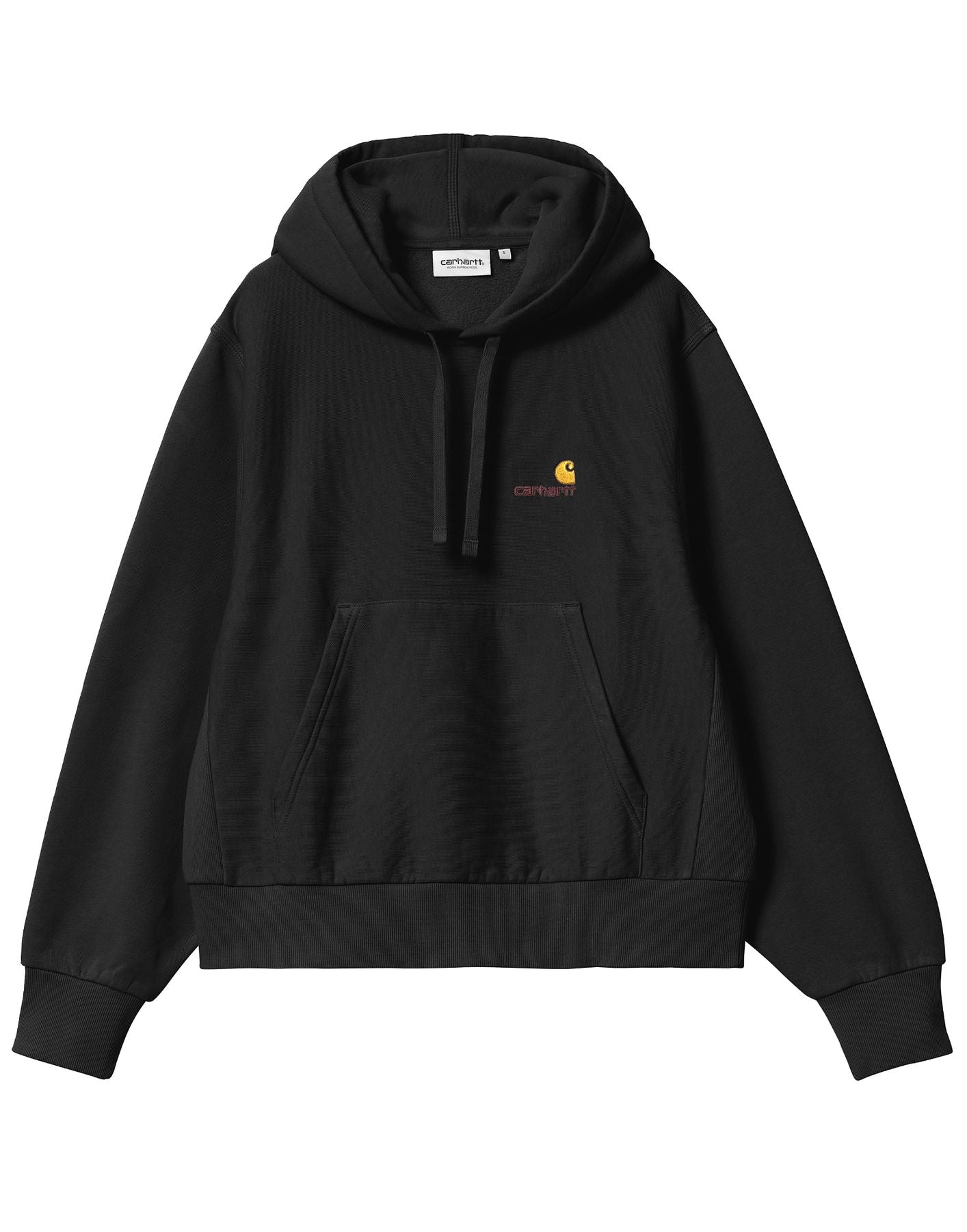 Hoodie woman I033650 89XX W HD AMERICAN SCRIPT BLACK CARHARTT WIP