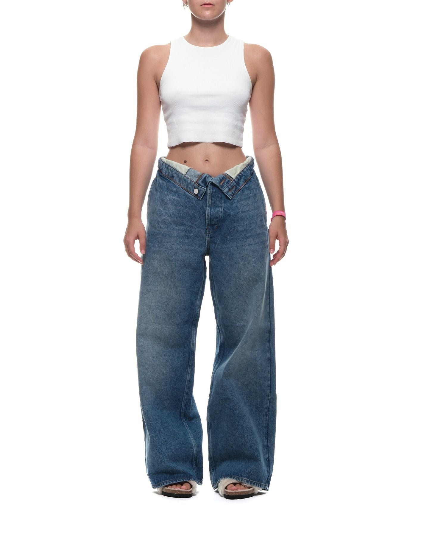 Jeans woman AMD113D4352237 C0999 ROLL UP NEW STONE Amish