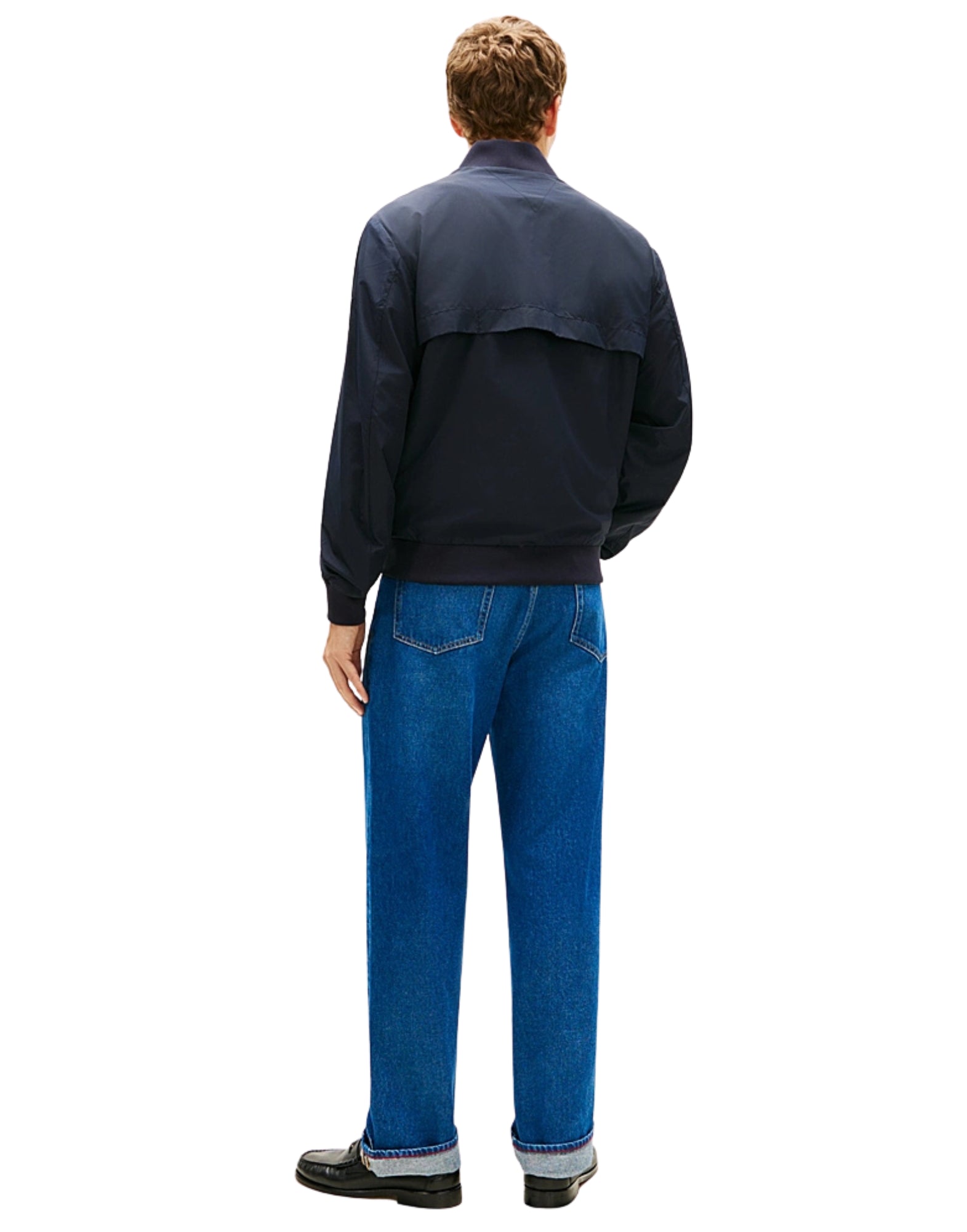 Tommy Hilfiger Men’s Water-Resistant Bomber Jacket Navy Regular Fit MW0MW42503DW5