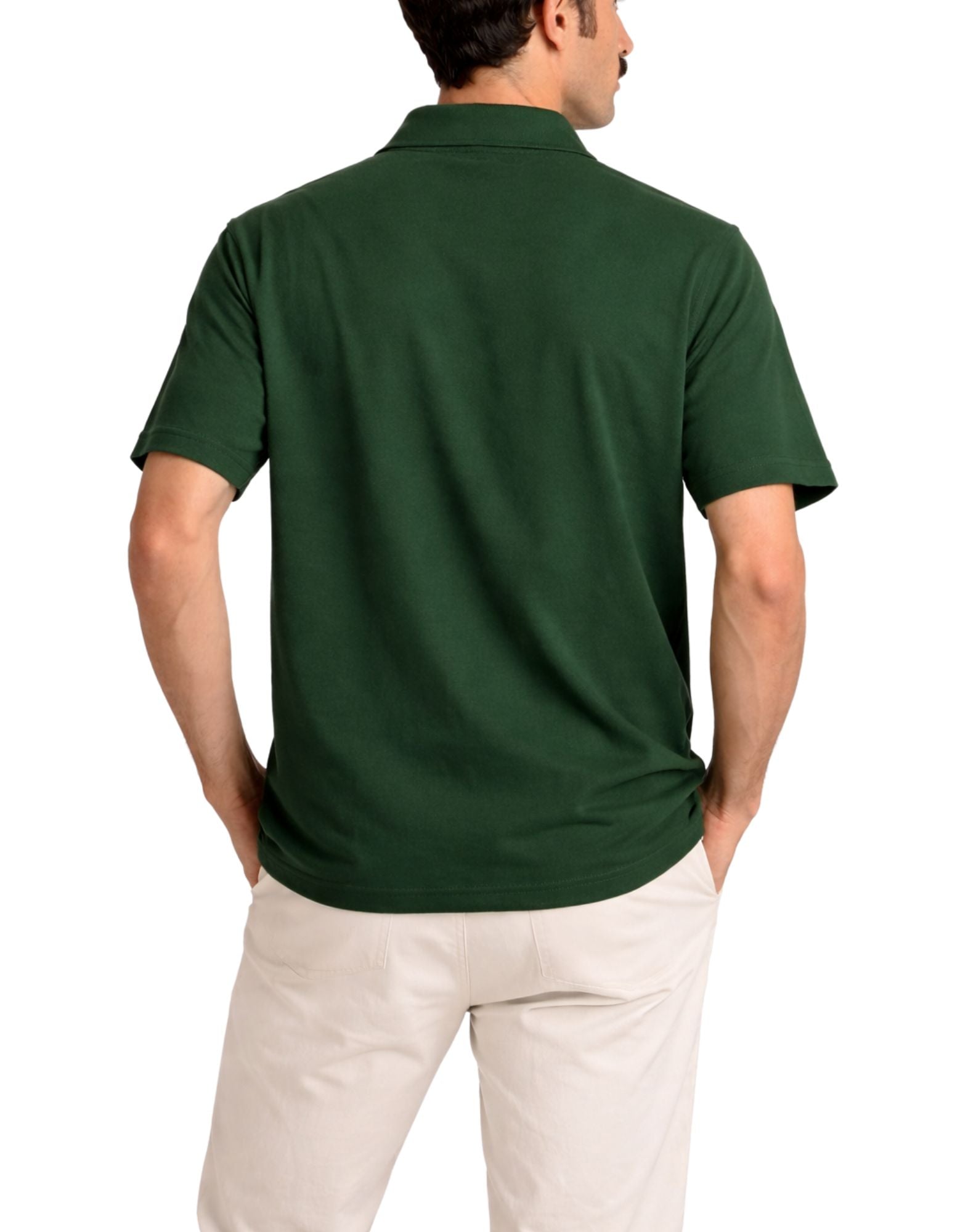 East Harbor Surplus Ford 099 Camisa de Algodón Verde para Hombre Made in Italy FORD 99 VERDE