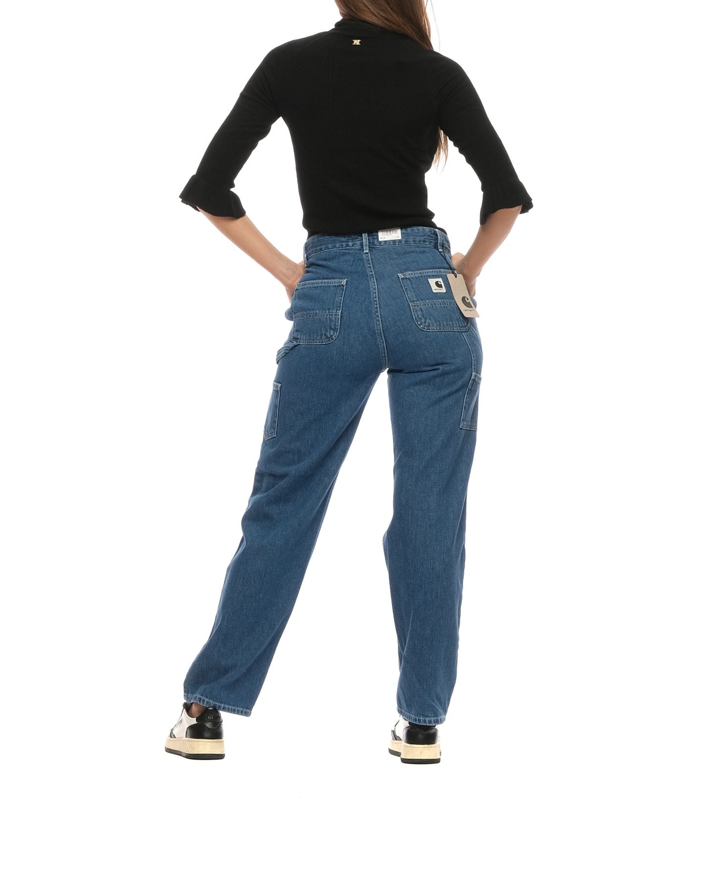 Jeans Frau I031251 Blauer Stein gewaschen CARHARTT WIP