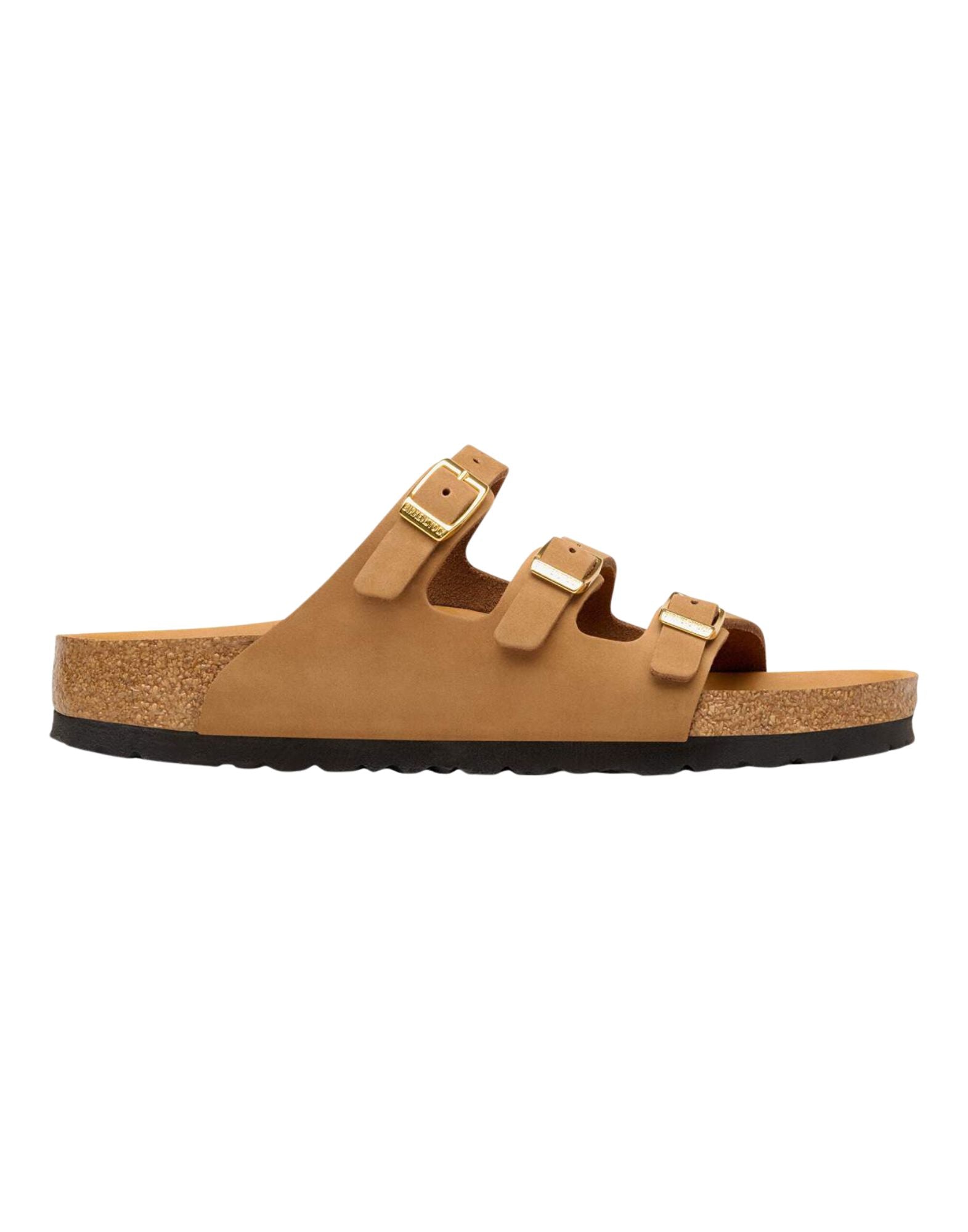 Birkenstock Florida Fresh Sandals in Nubuck Leather Mink with Semi-Exquisit Footbed for Women, Made in Germany 1031867 MINK