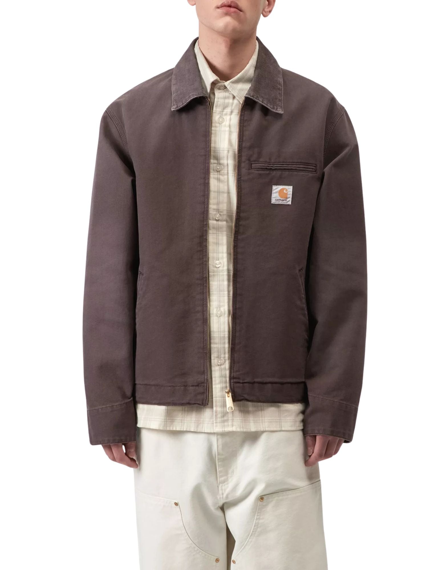 Carhartt WIP Detroit Jacket Dearborn Canvas Shale Men’s Work Jacket I034819 3MB40 SHALE STONE CANVAS