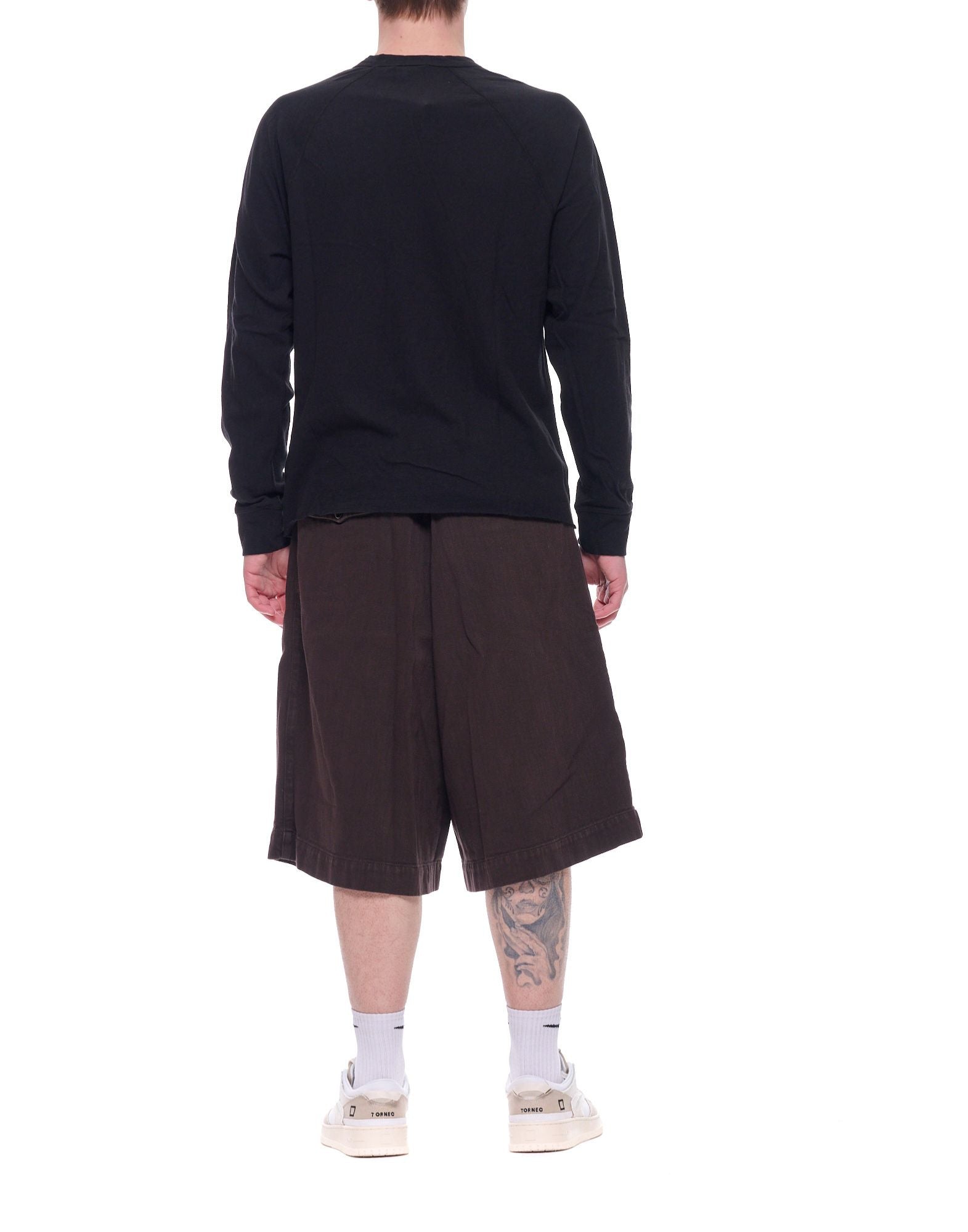 James Perse L/S Crew Pique Men’s Cotton Long Sleeve T-Shirt Black Regular Fit MJD3872 BLK BLACK