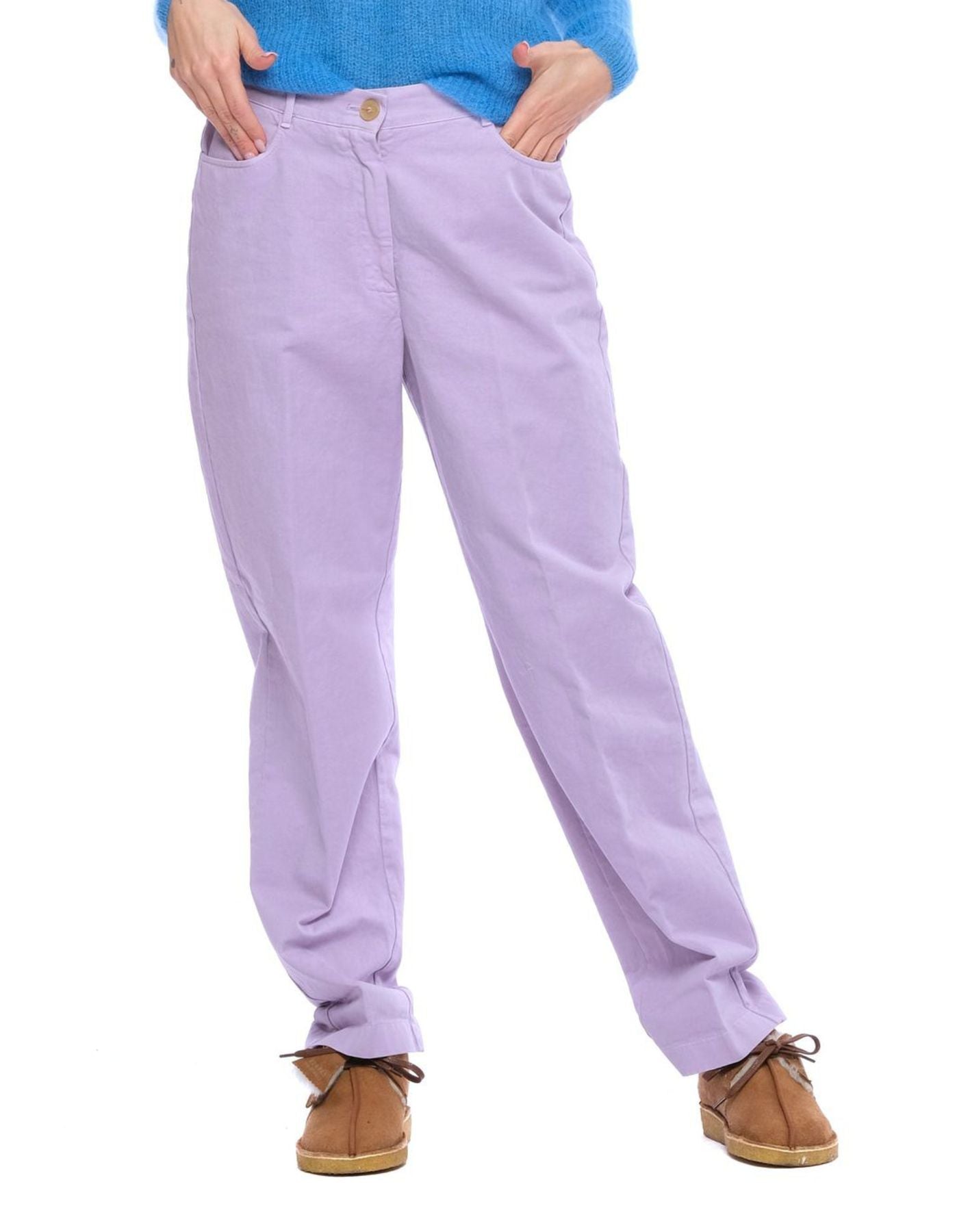 Hosen für Frauen FORTE - FORTE 8438 MY PANTS LILAC