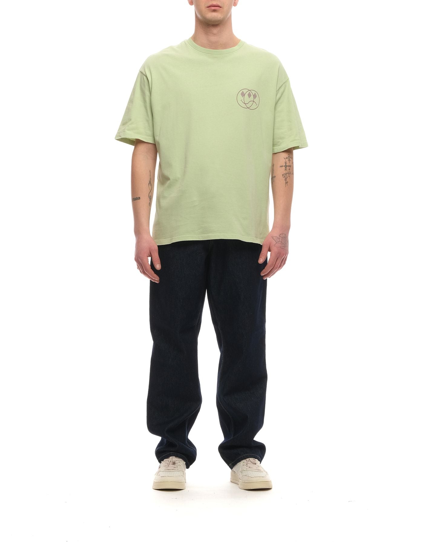T-shirt pour l'homme p23amu029ca16xxxx vert pâle Amish