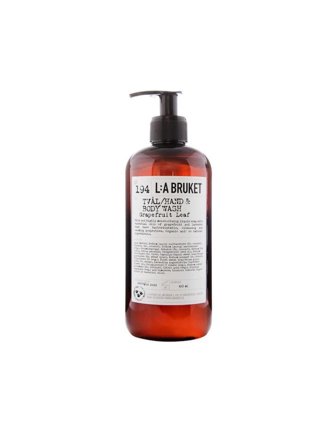 Hand & body wash 194 L:A BRUKET Grapefruit Leaf