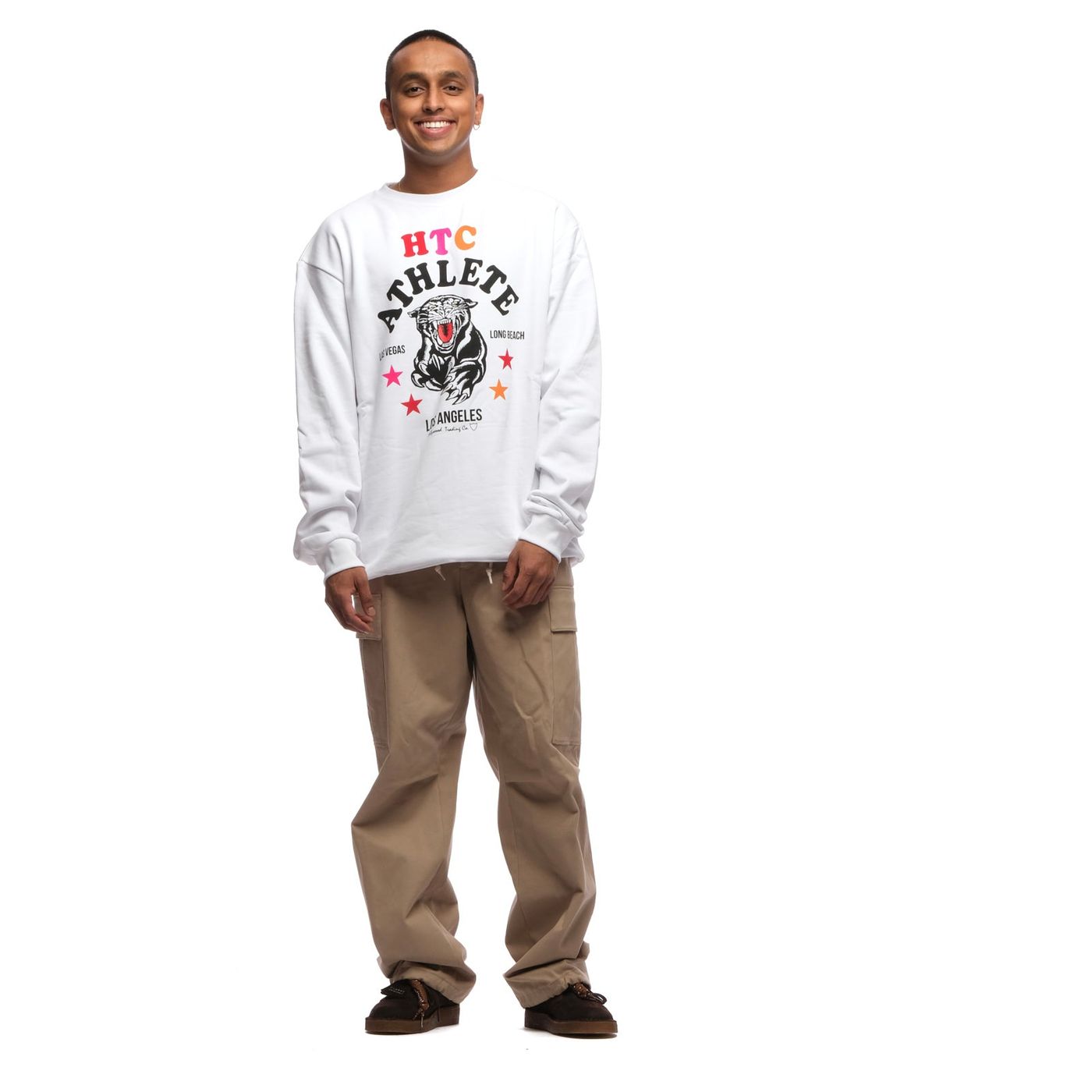 Sweatshirt for men HTC LOS ANGELES 21WHTMG006 WHITE
